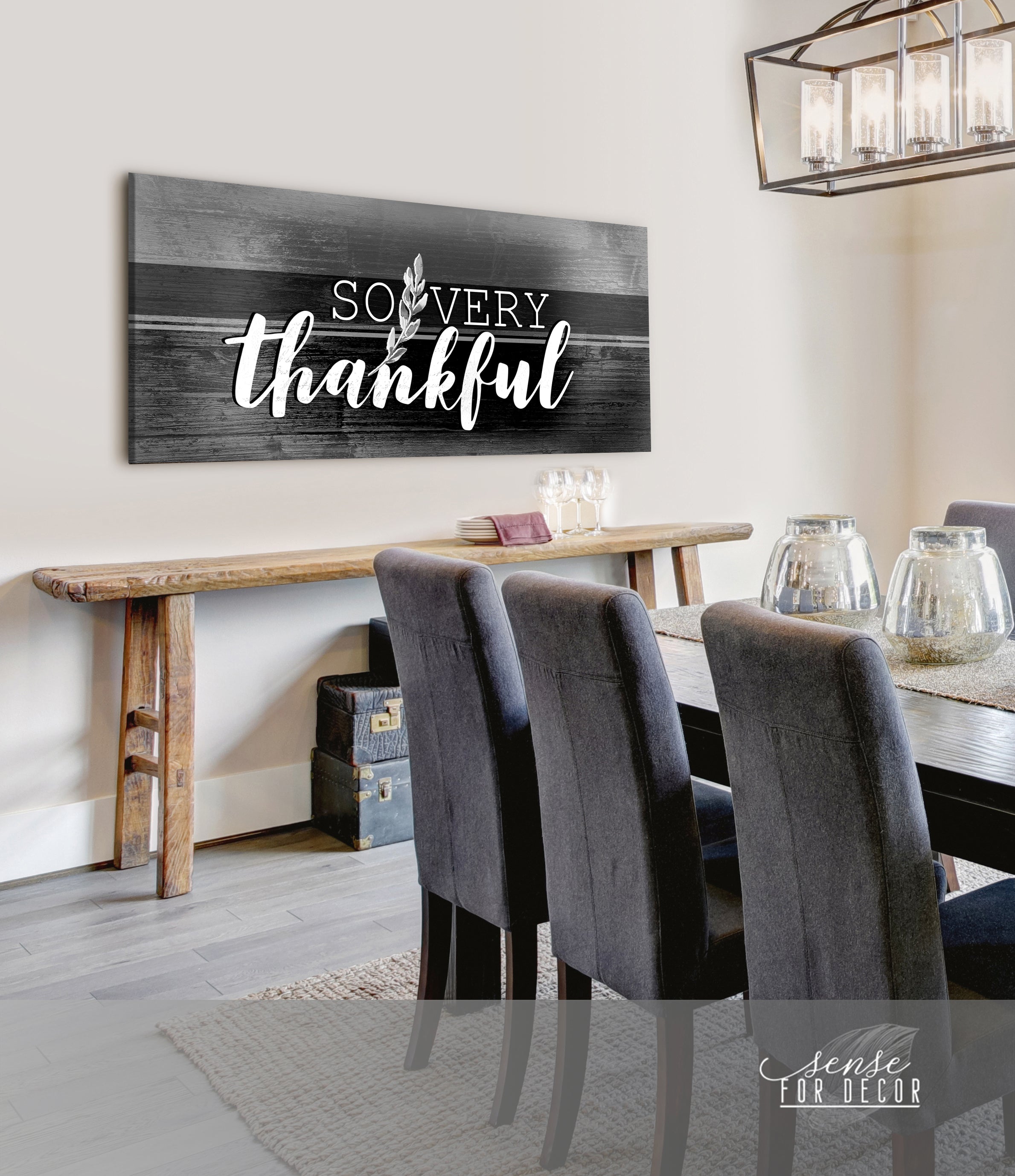 Christian Wall Art - 'So Very Thankful V26' with Wood Frame, Ready to Hang! Buy 2, Save 20%