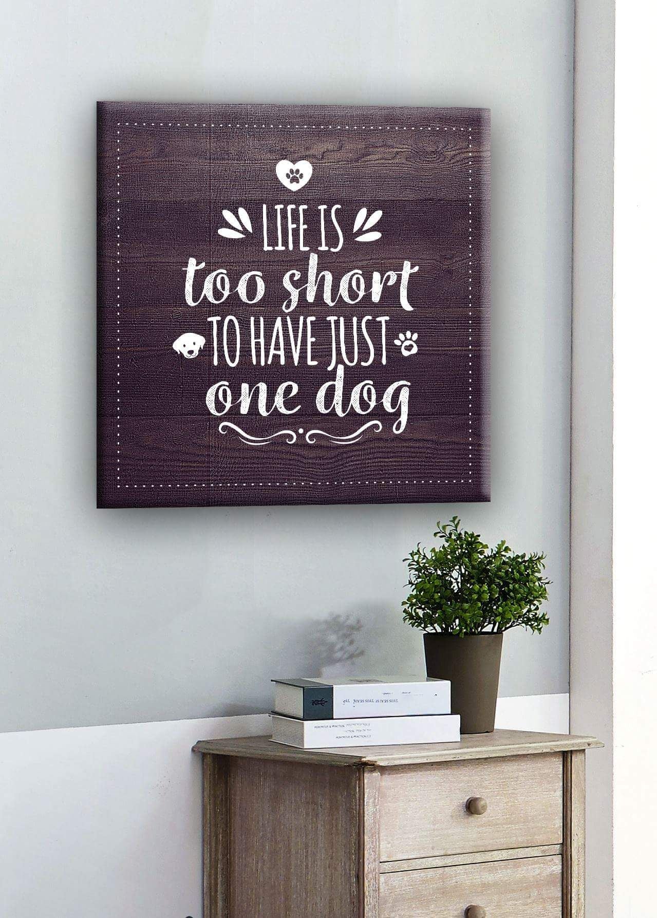 Pet Wall Art: More Than One Dog (Wood Frame Ready To Hang)