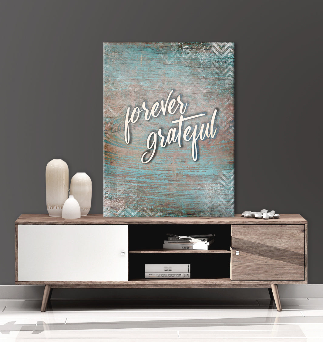 Exclusive Christian Wall Art - Forever Grateful V3 with Wood Frame, Ready to Hang! Buy 2 Save 20%
