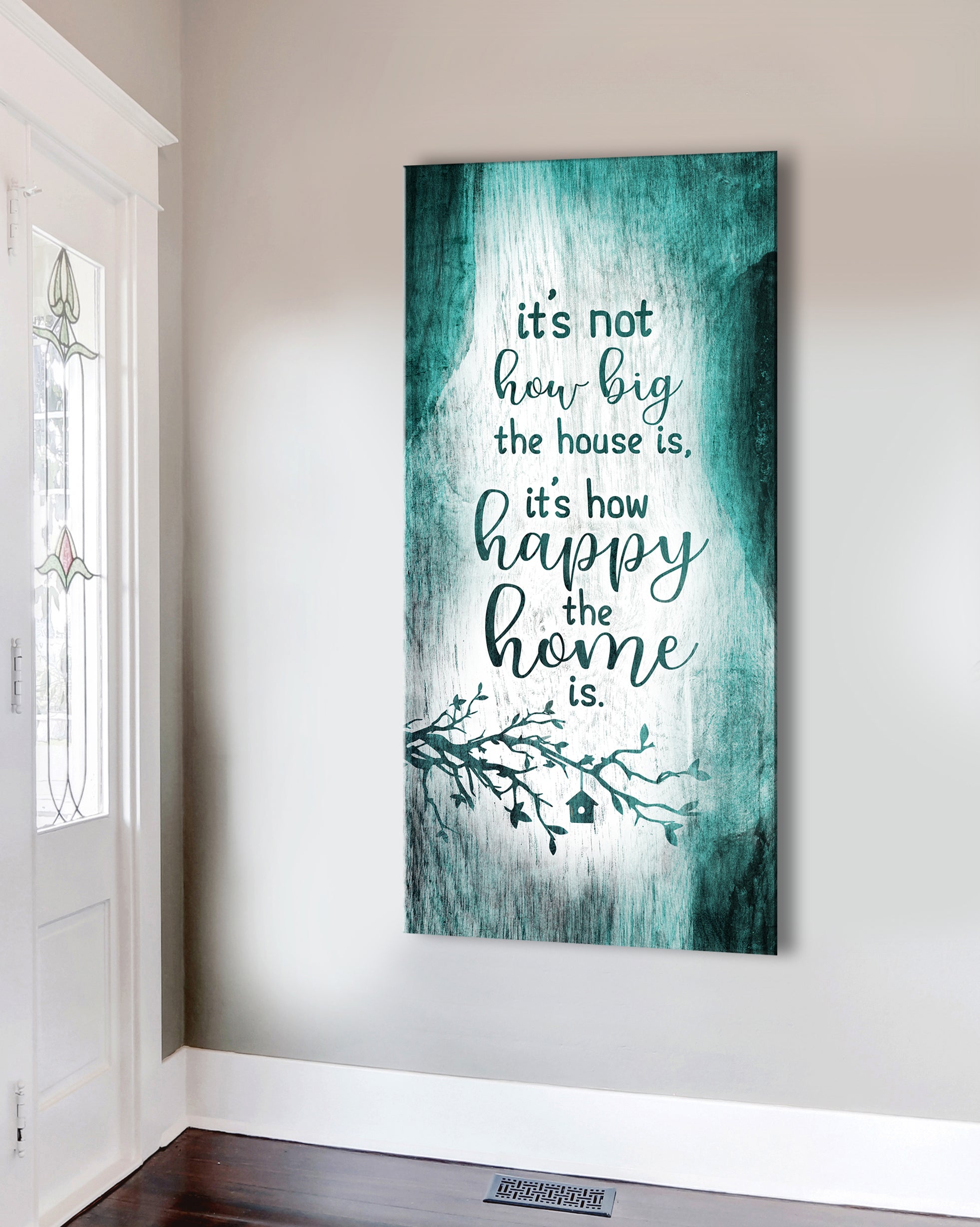 Hot Deal! Home Wall Art - It's Not About House Size V2 with Wood Frame, Ready To Hang