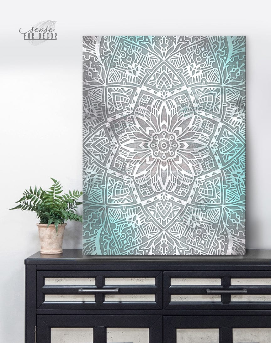Hot! Mandala Wall Art V15 with Wood Frame, Ready to Hang
