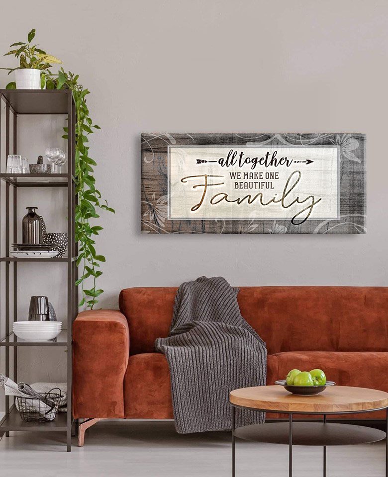 High - Quality Family Wall Art V2 with Wood Frame, Ready to Hang