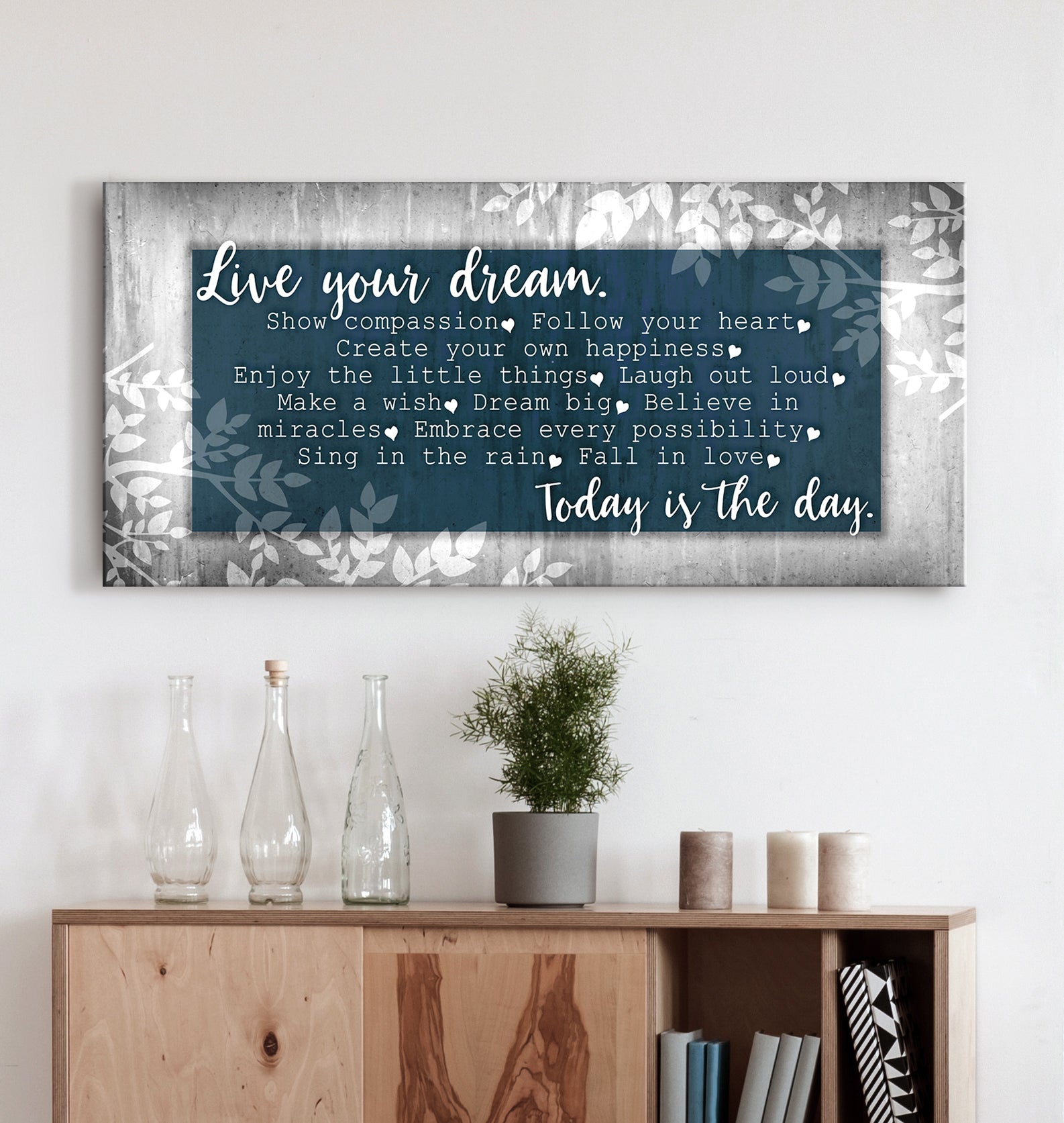 Live Your Dream V2 Home Wall Art: Wood Frame, Ready To Hang - Buy 2 Save 20%