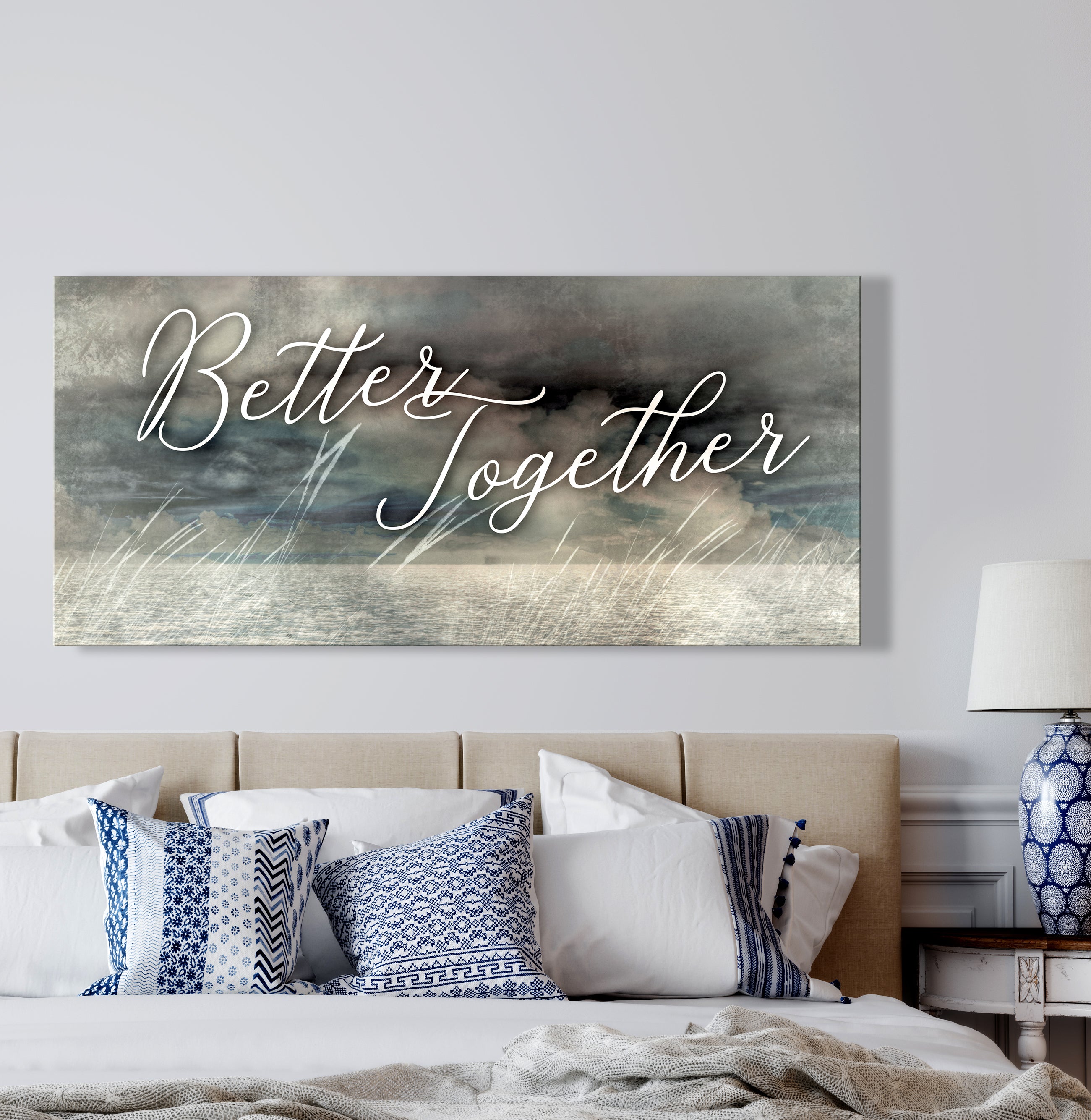 Exclusive Couples Wall Art - 'Better Together V4' with Wood Frame, Ready to Hang, Buy 2 Save 20%
