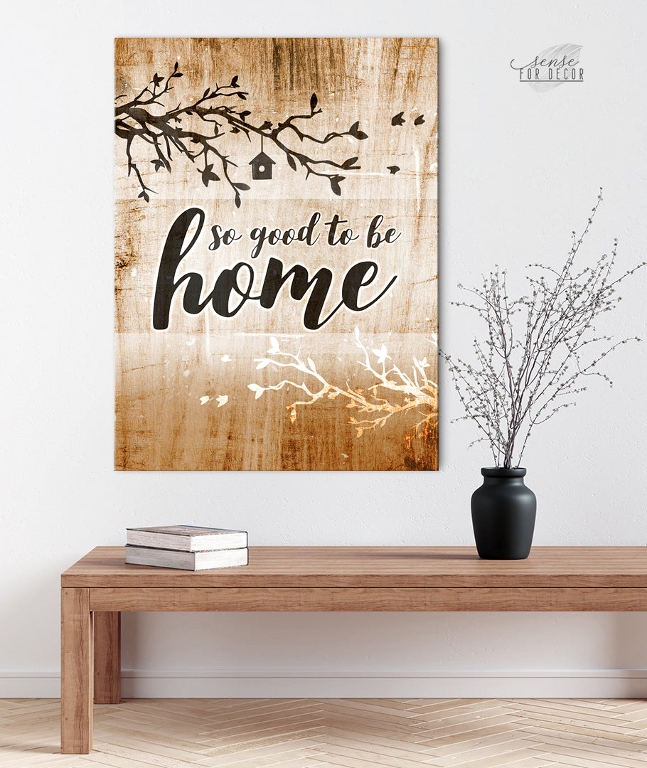 High - quality Ready - to - Hang Home Wall Art: It's Great To Be Home V9 (Wood Frame)
