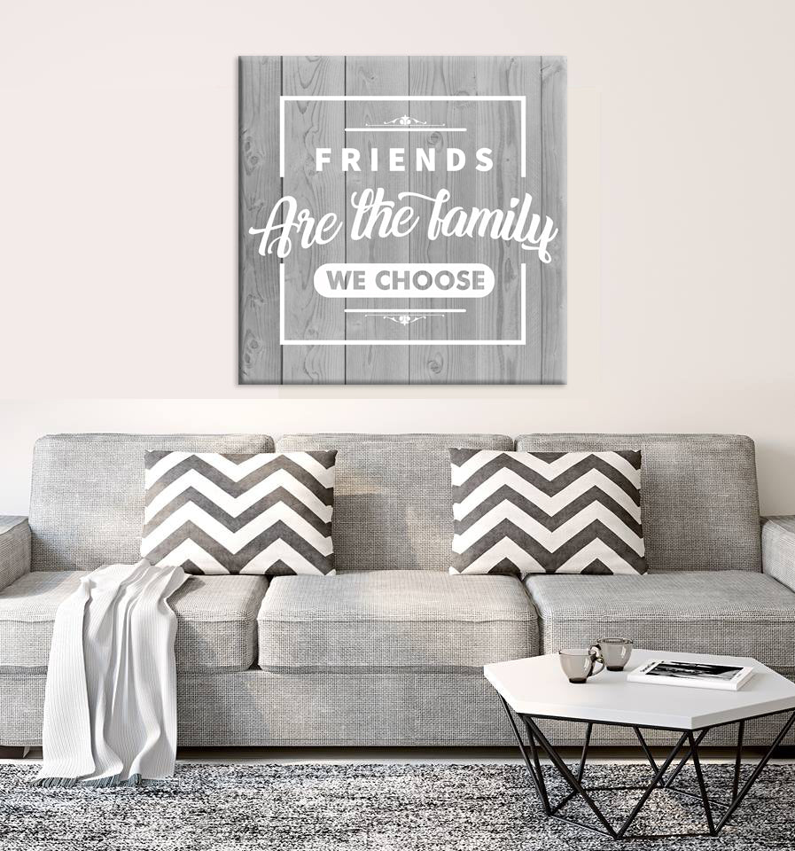 Hot Deal! Ready-to-Hang Wood Frame Home Wall Art: Friends Are The Family We Choose