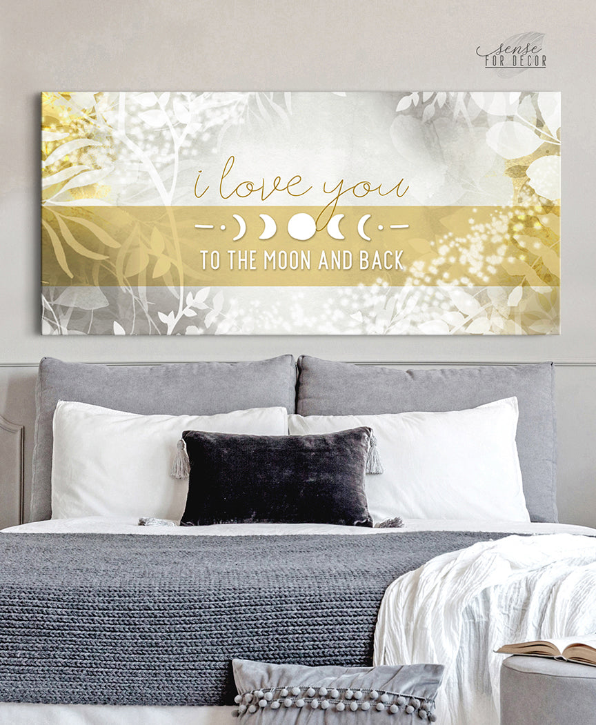 Hot Deal! Couples Wall Art - 'I Love You to The Moon and Back' (Wood Frame, Ready To Hang)