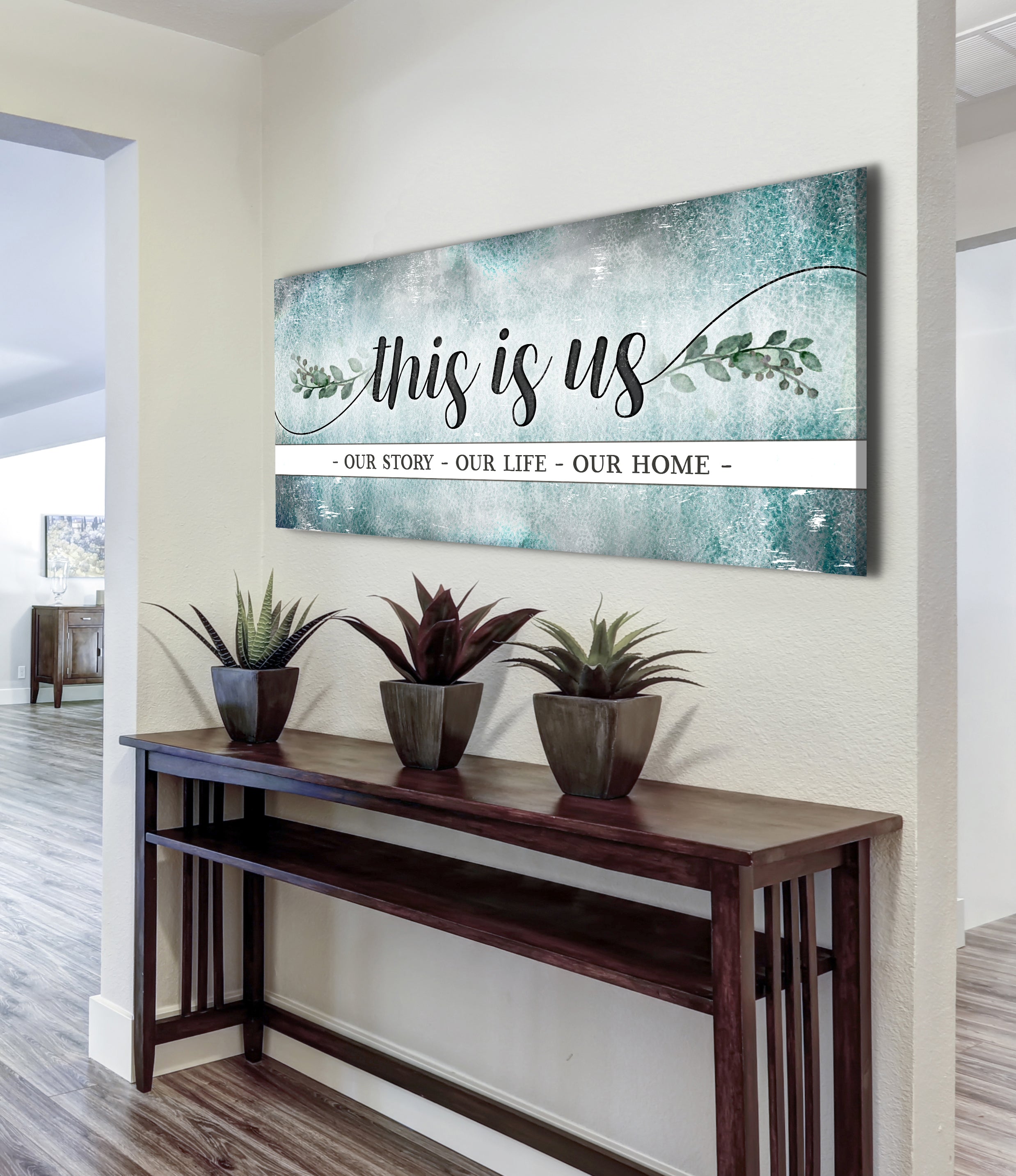 Exclusive! 'This Is Us Our Home Our Story V4' Wood Frame Wall Art, Ready To Hang