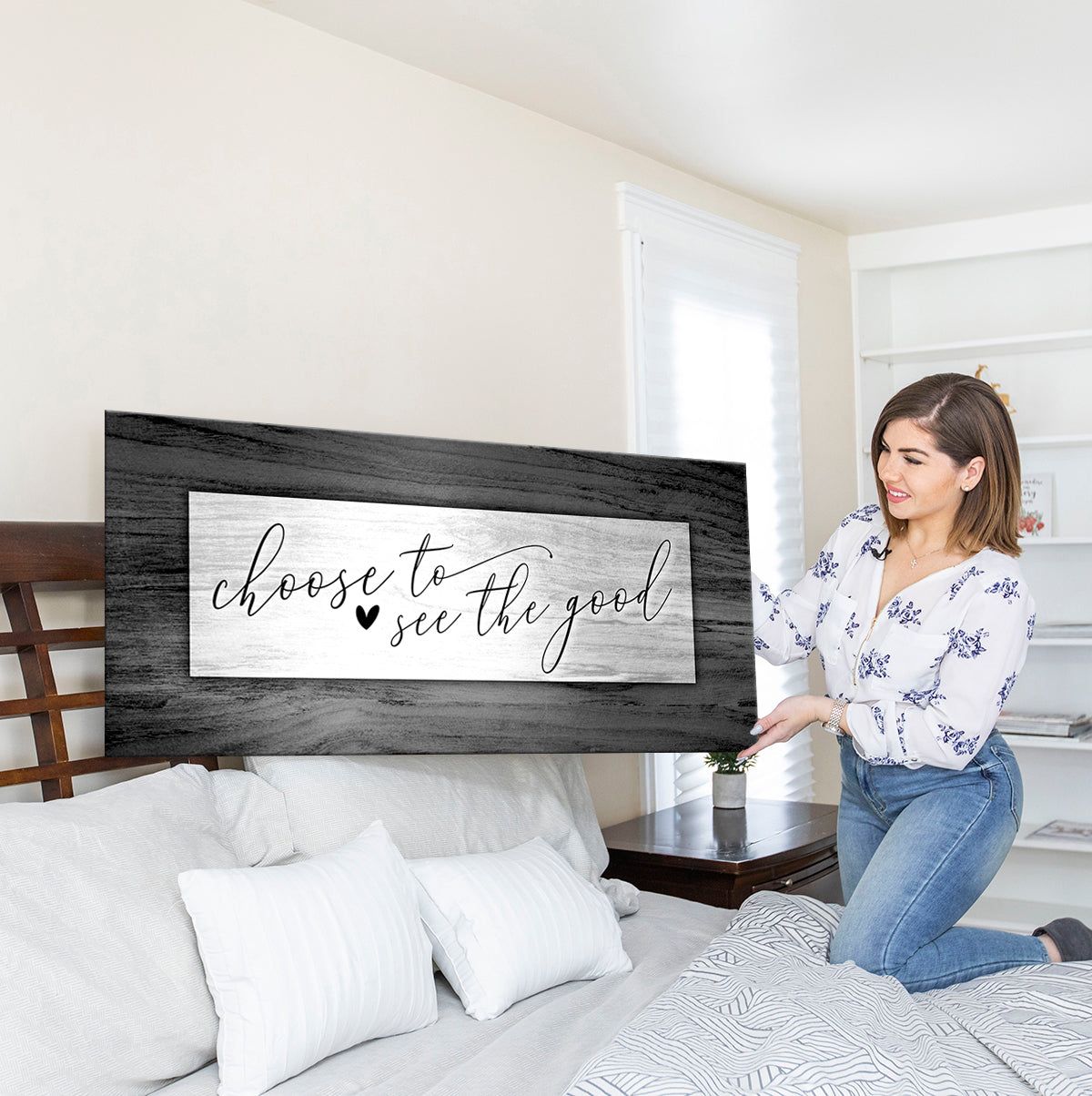 Ready-to-Hang Wood Frame Home Wall Art: Choose to See the Good (Buy 2, Save 20%)
