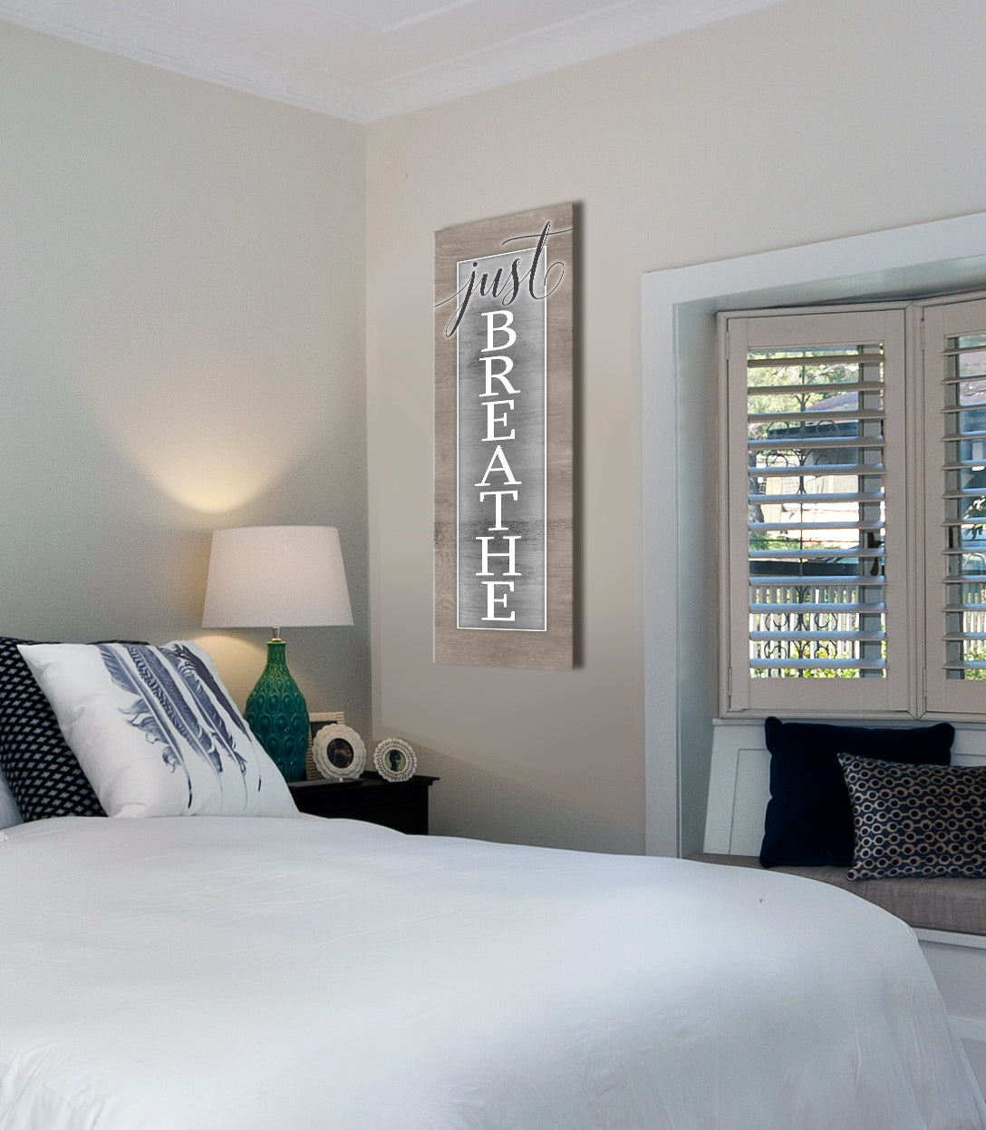 Exclusive Home Wall Art: Just Breathe V2 - Wood Framed and Ready to Hang, Buy 2 Get 20% Off!