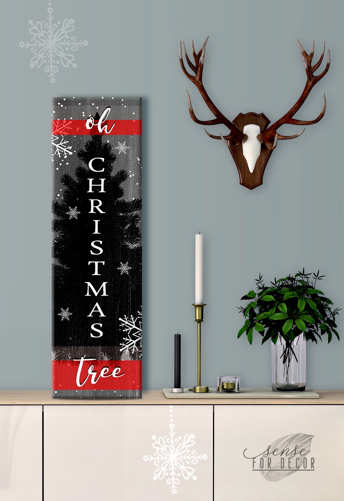 Holiday Decor: Oh Christmas Tree Wall Art (Wood Frame, Ready to Hang) - Buy 2, Save 20%