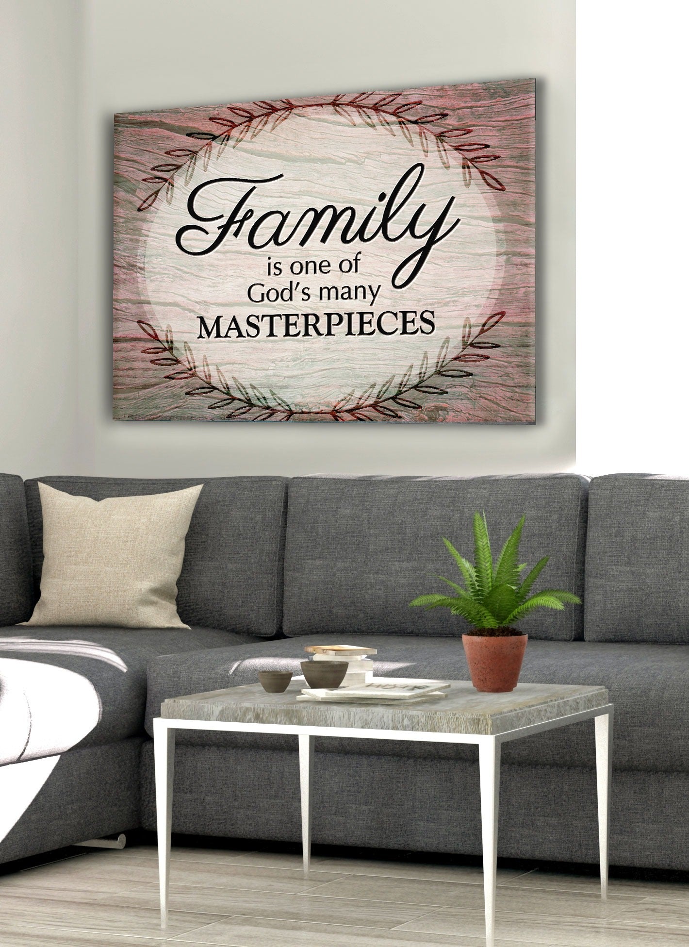 Hot! Christian Family Wall Art V2 - Wood Frame, Ready To Hang