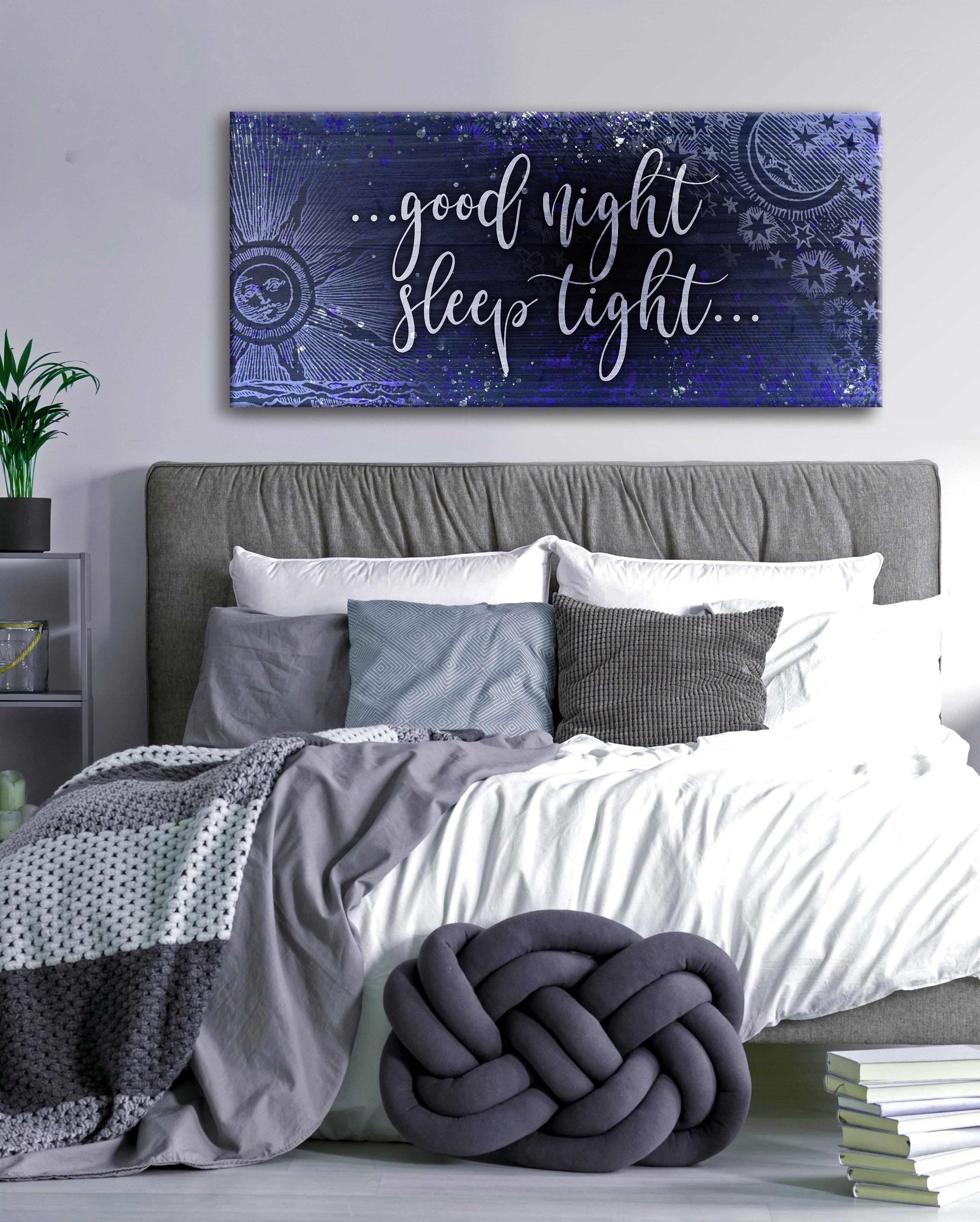 Hot! Couples Wall Art - Good Night Sleep (Wood Frame, Ready To Hang)