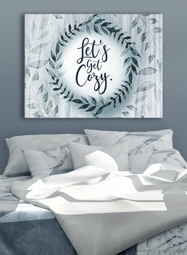 Cozy Bedroom Wall Art V2: Wood Frame, Ready To Hang - Buy 2, Save 20%