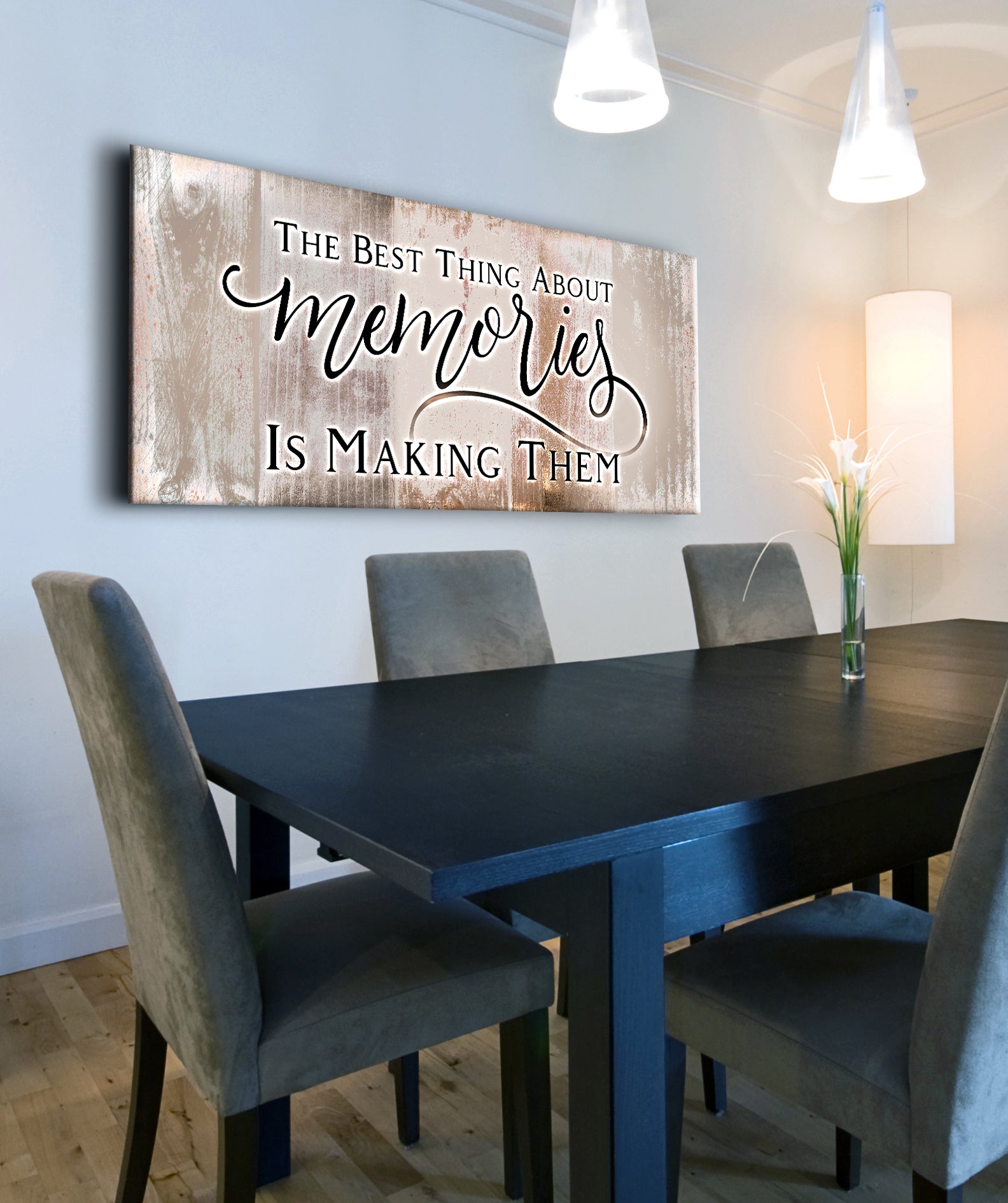 High - Quality Wood - Framed Home Wall Art: Cherish Memories, Ready To Hang