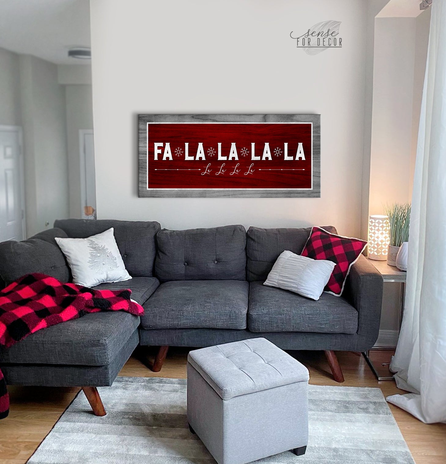 Holiday Wood Frame Wall Art: Fa La La La La - Ready to Hang, 20% Off on 2!