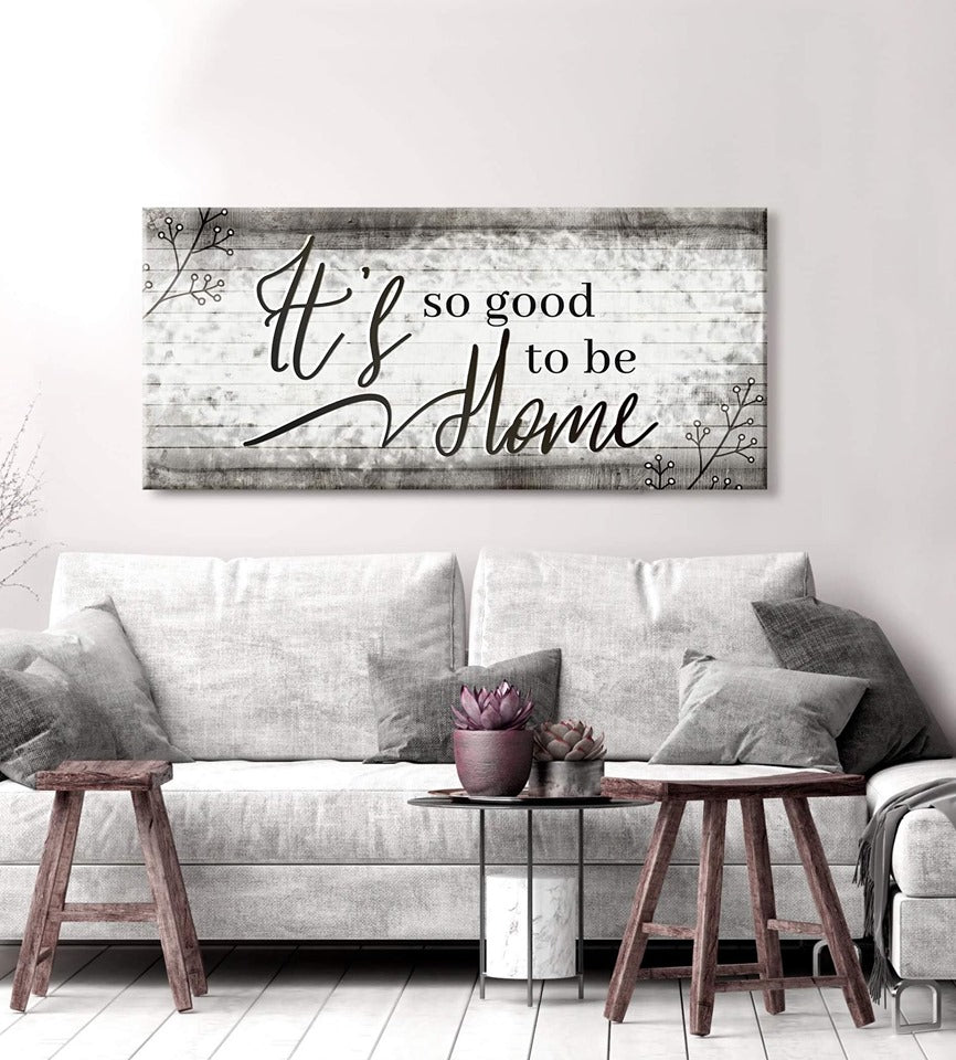 Hot! Home Wall Art: 'It's So Good To Be Home' - Wood Frame, Ready To Hang