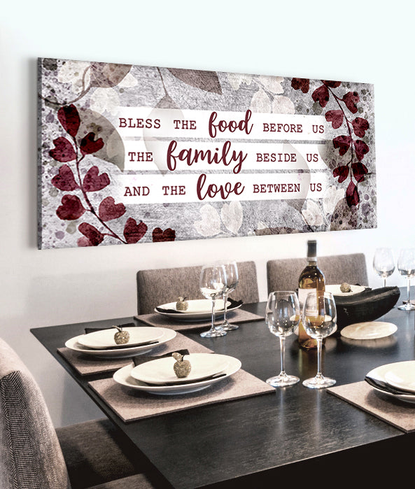 Hot Deal! Christian Bless the Food V21 Wood Frame Wall Art (Ready To Hang)