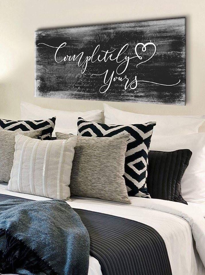 Hot! Couples Wall Art: Completely Yours (Wood Frame, Ready To Hang)