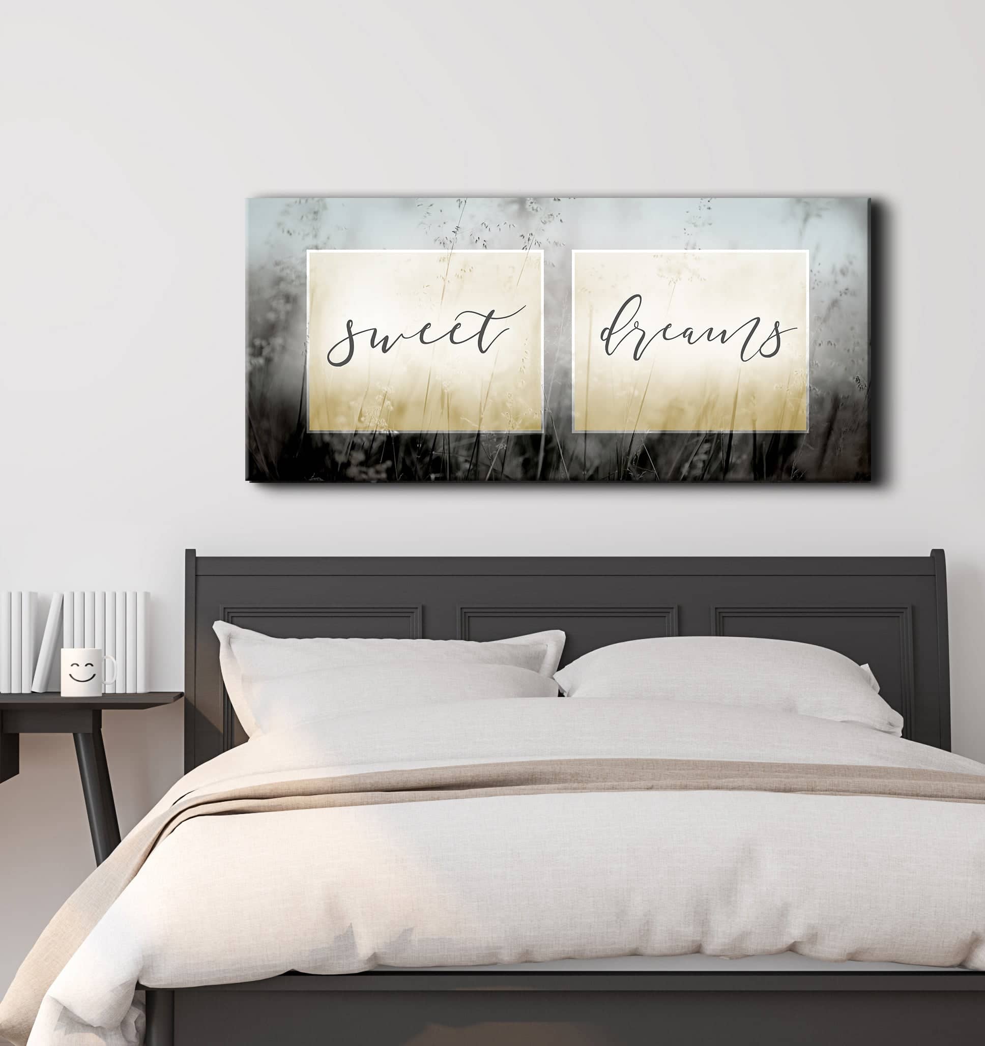 Exclusive! Bedroom Wall Art - Sweet Dreams V6 (Wood Frame, Ready To Hang)