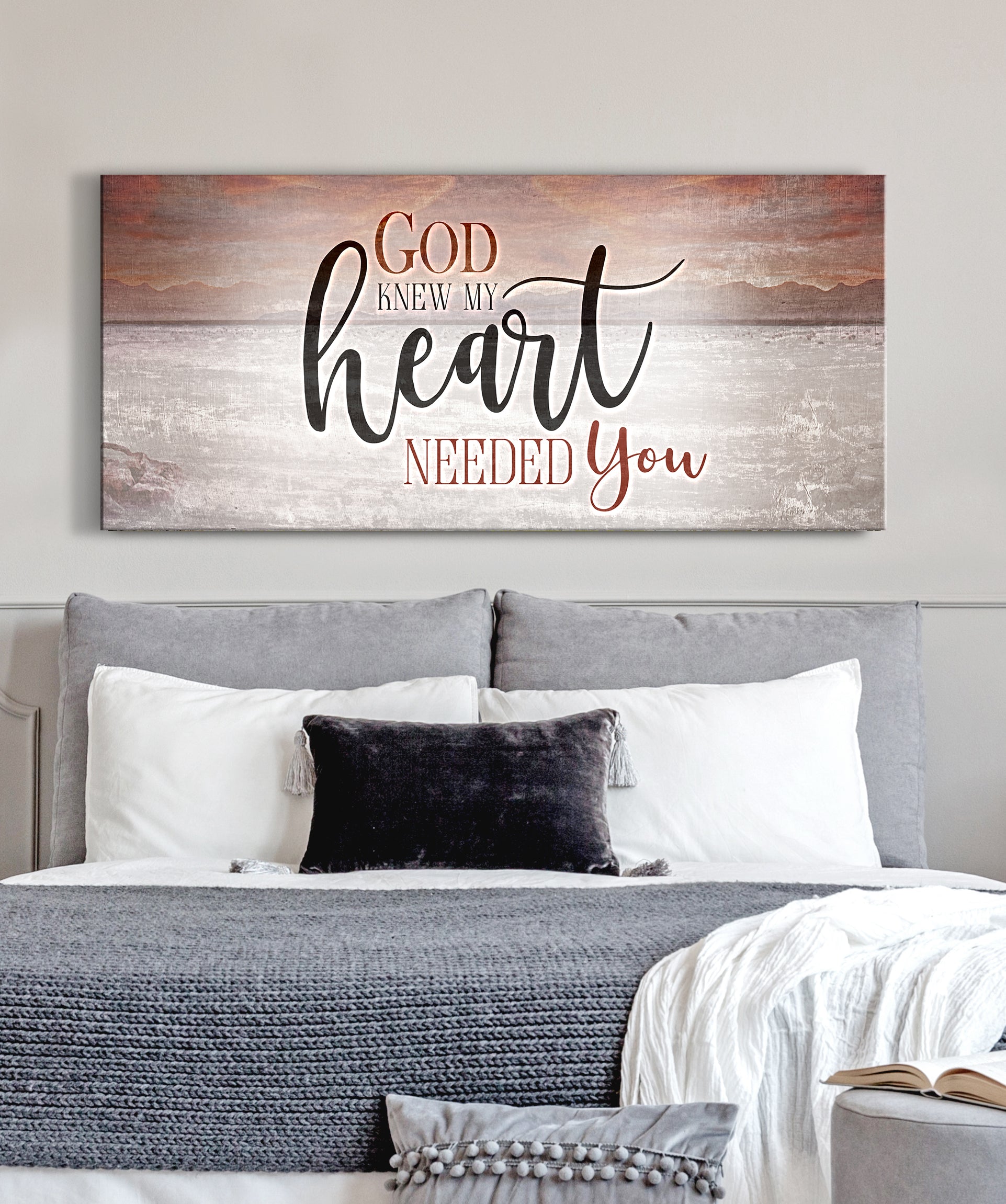 Hot Deal! Christian God Knew V10 Wood Frame Wall Art (Ready To Hang)
