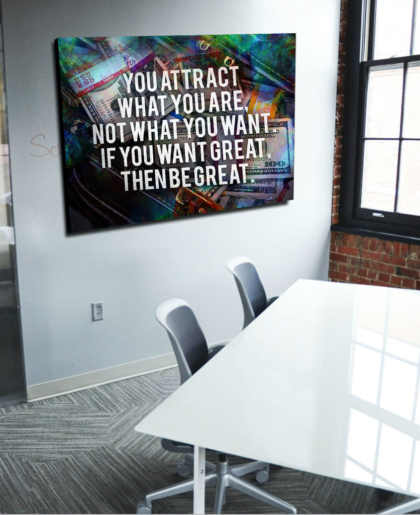 Business Wall Art - You Attract What You Are (Wood Frame, Ready to Hang) - Buy 2, Save 20%