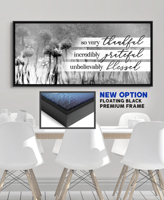 Hot Deal! Christian Wall Art - 'So Very Thankful V21' with Wood Frame, Ready to Hang