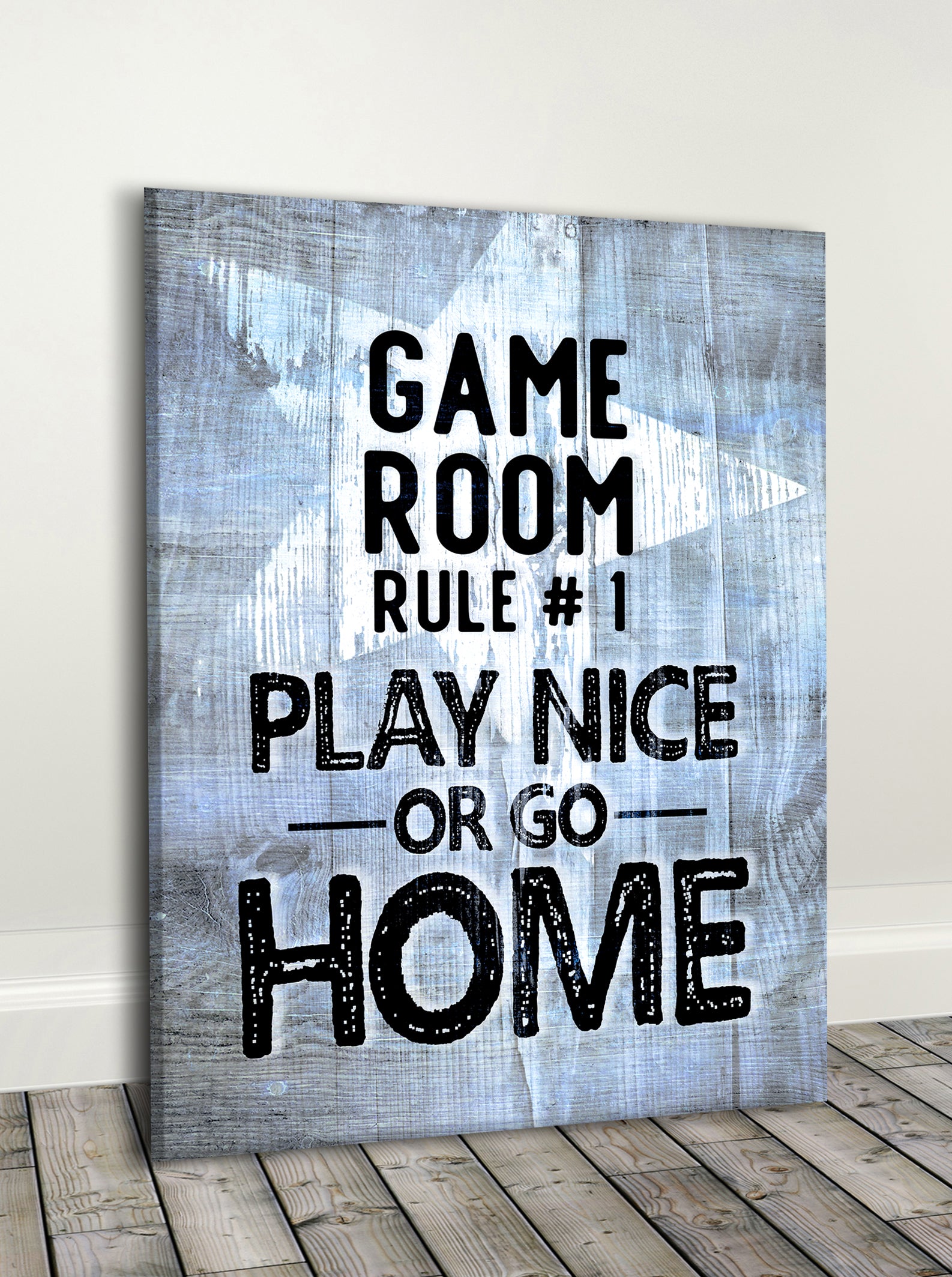 Game Room Wall Art: Rule #1 - Wood Frame, Ready To Hang! Buy 2, Save 20%
