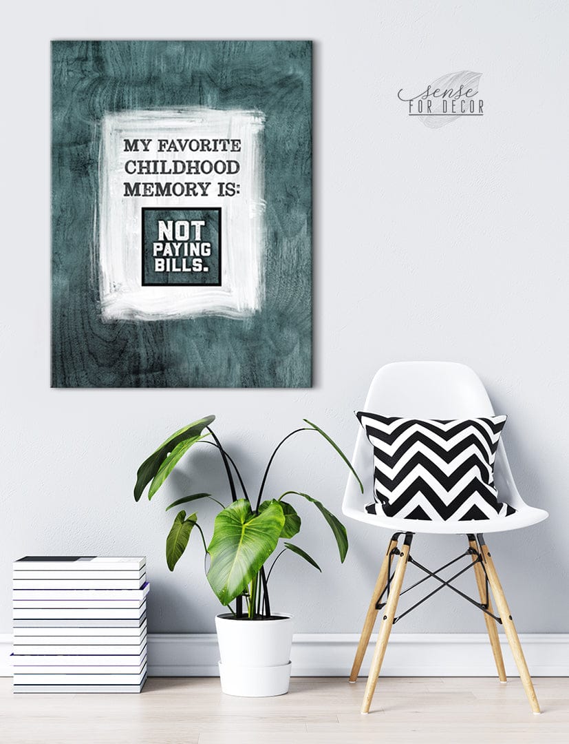 Exclusive Offer! Ready-to-Hang Wood Frame Home Wall Art of My Favorite Childhood Memory