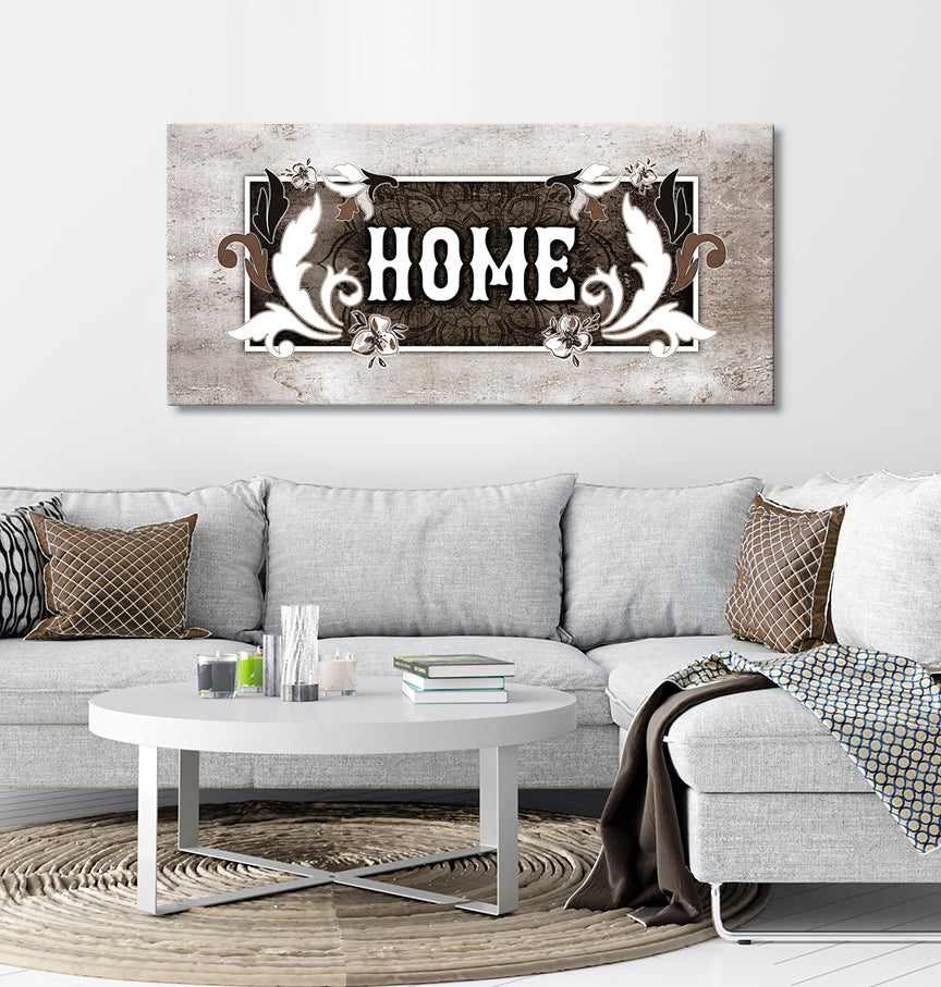 Hot Sale! Ready - to - Hang Wood - Framed Home Wall Art: Home Word Sign V4