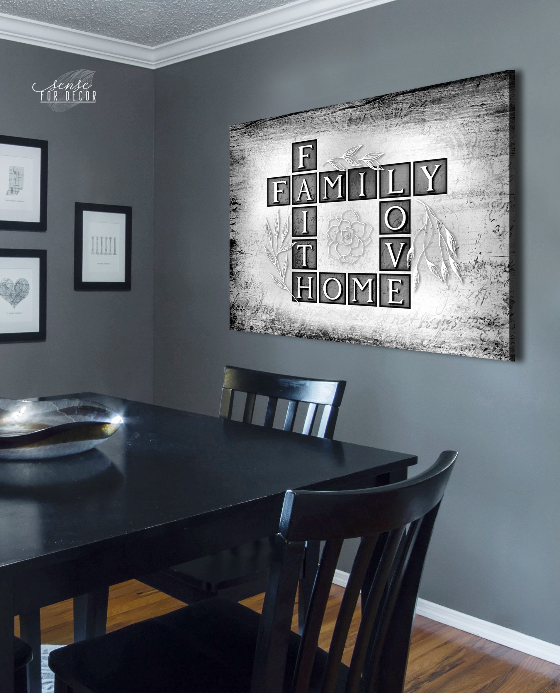Hot Deal! High - Quality Family Wall Art: Family, Faith, Home, Love in Wood Frame, Ready to Hang