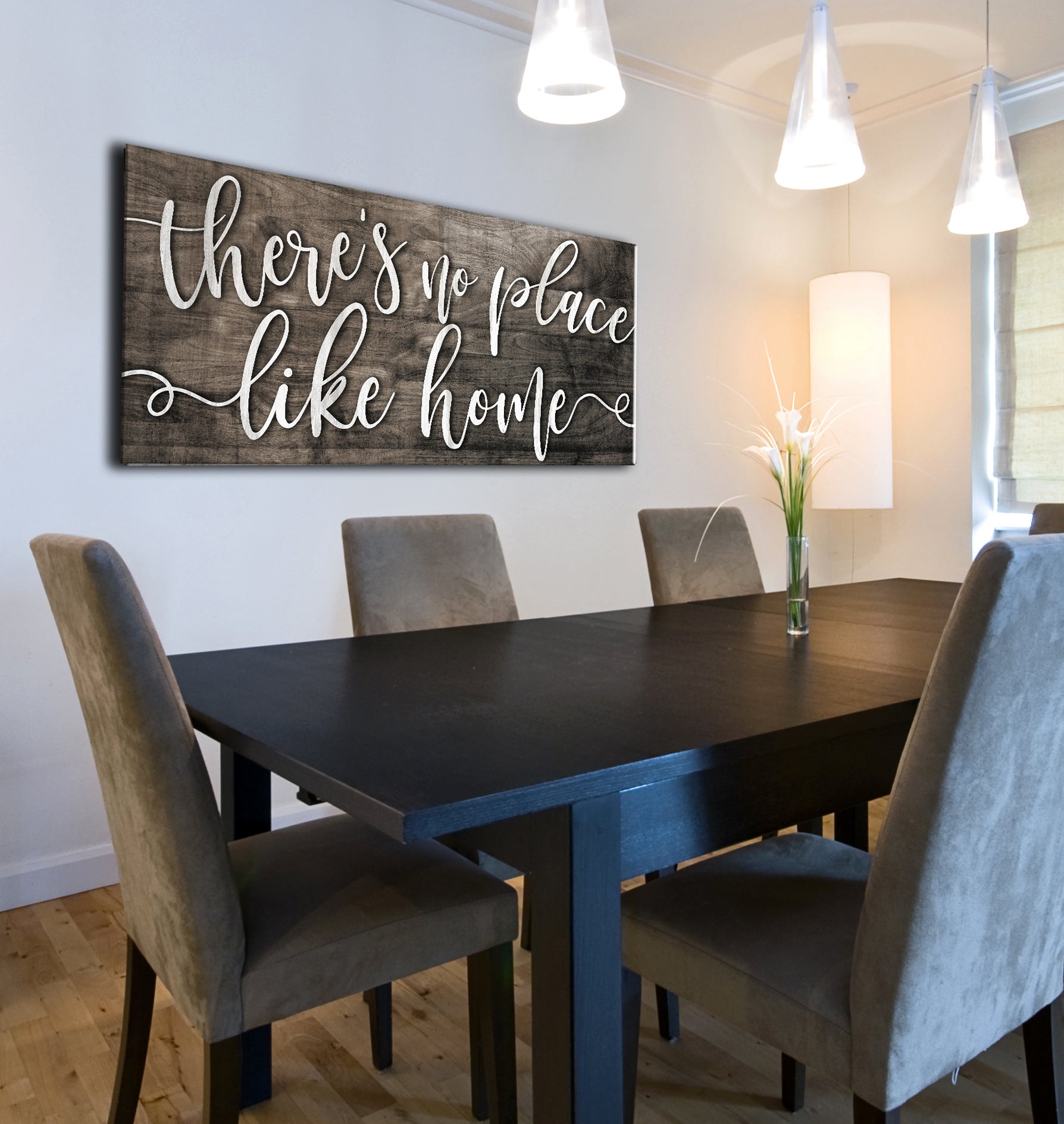 High - Quality Wood - Framed 'There's No Place Like Home' Wall Art, Ready to Hang
