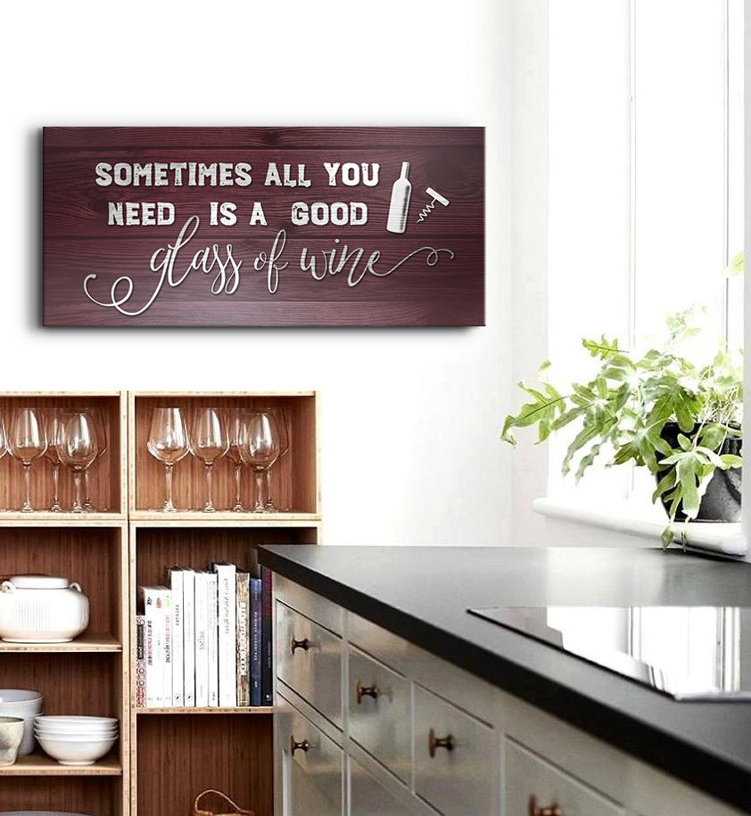 High - quality Kitchen Wall Art: A Glass of Wine Can Brighten Your Kitchen