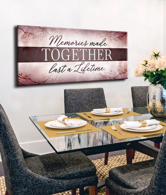 High - Quality Wood - Framed Home Wall Art: Memories That Last Forever, Ready To Hang