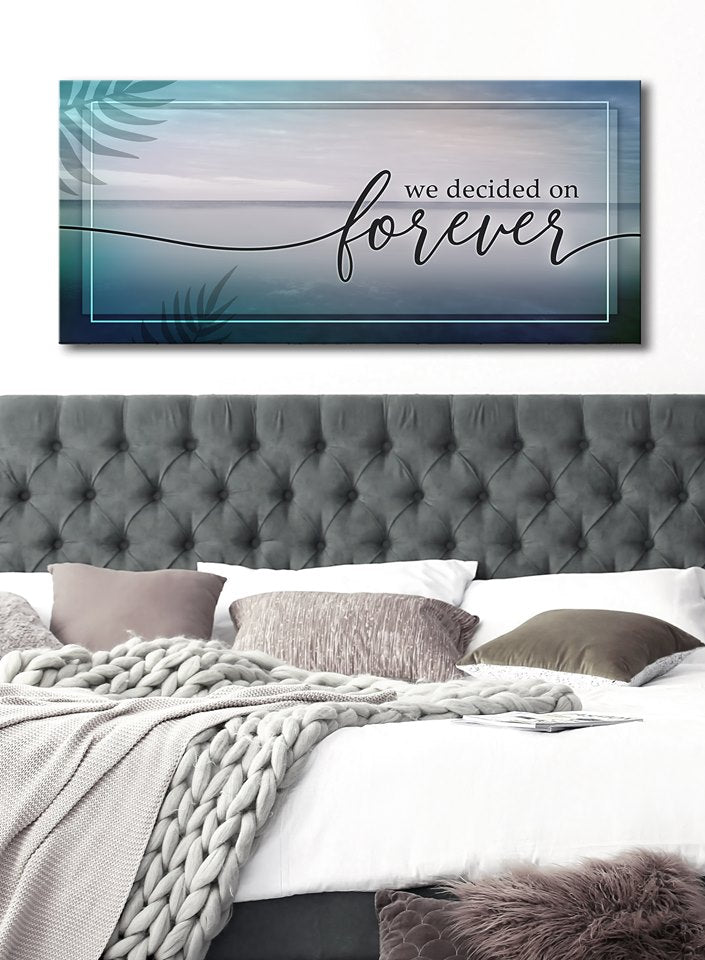 Exclusive Couples Wall Art - 'We Decided On Forever V2' with Wood Frame, Ready to Hang! Buy 2 Save 20%