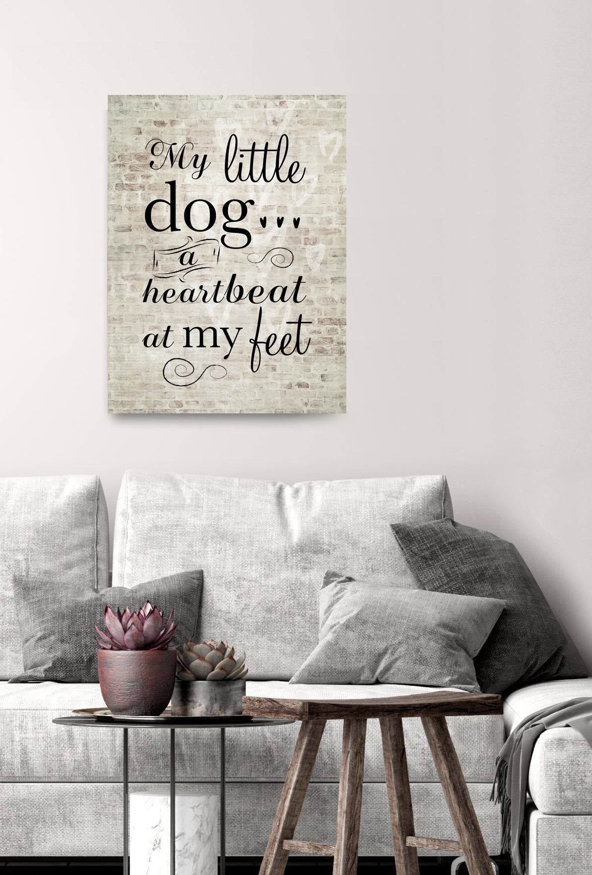 Hot Deal! Ready-to-Hang Wood Frame Pet Wall Art - My Little Dog