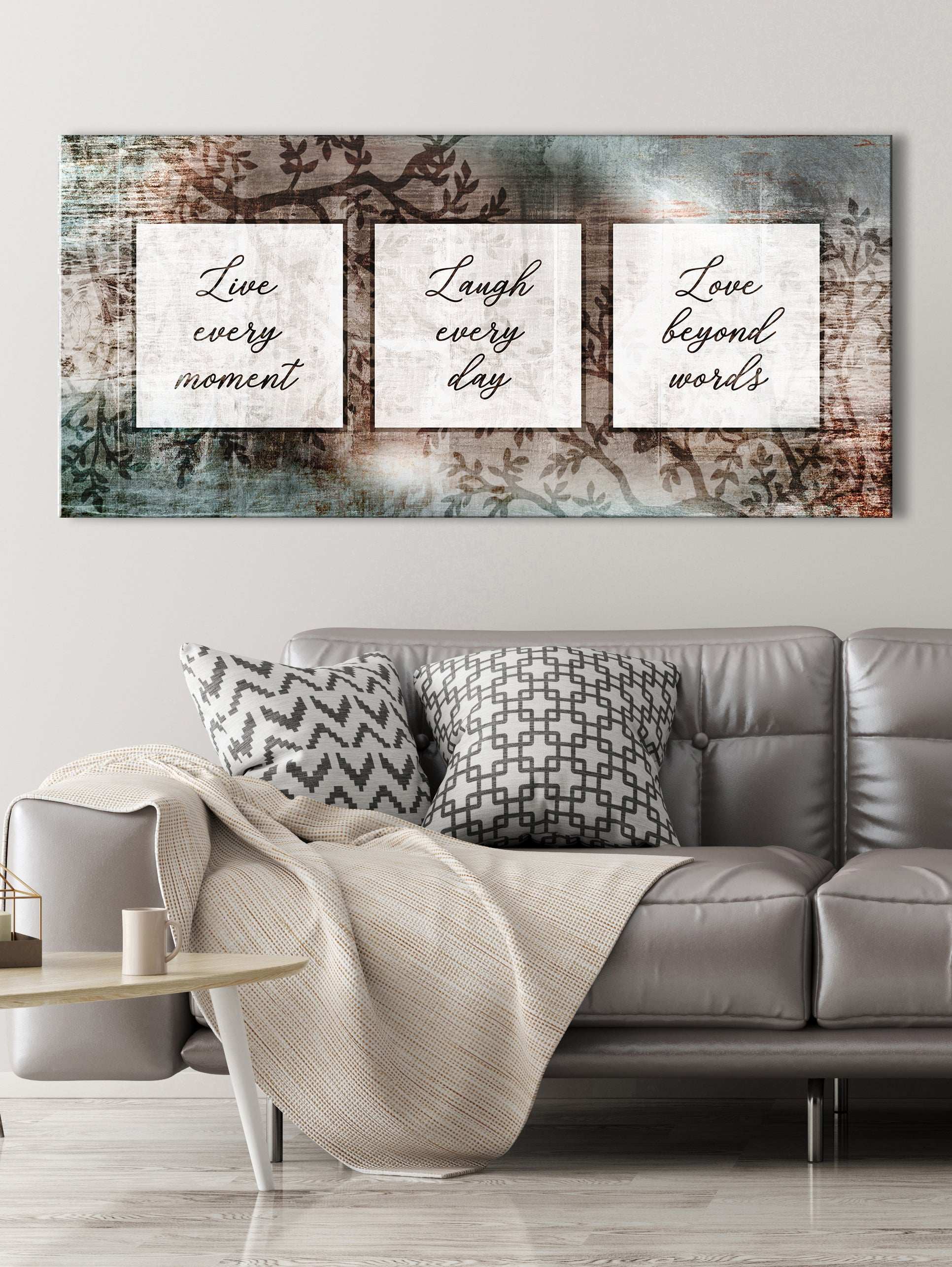 Exclusive! Home Wall Art - Live Every Moment V5 (Wood Frame, Ready To Hang)