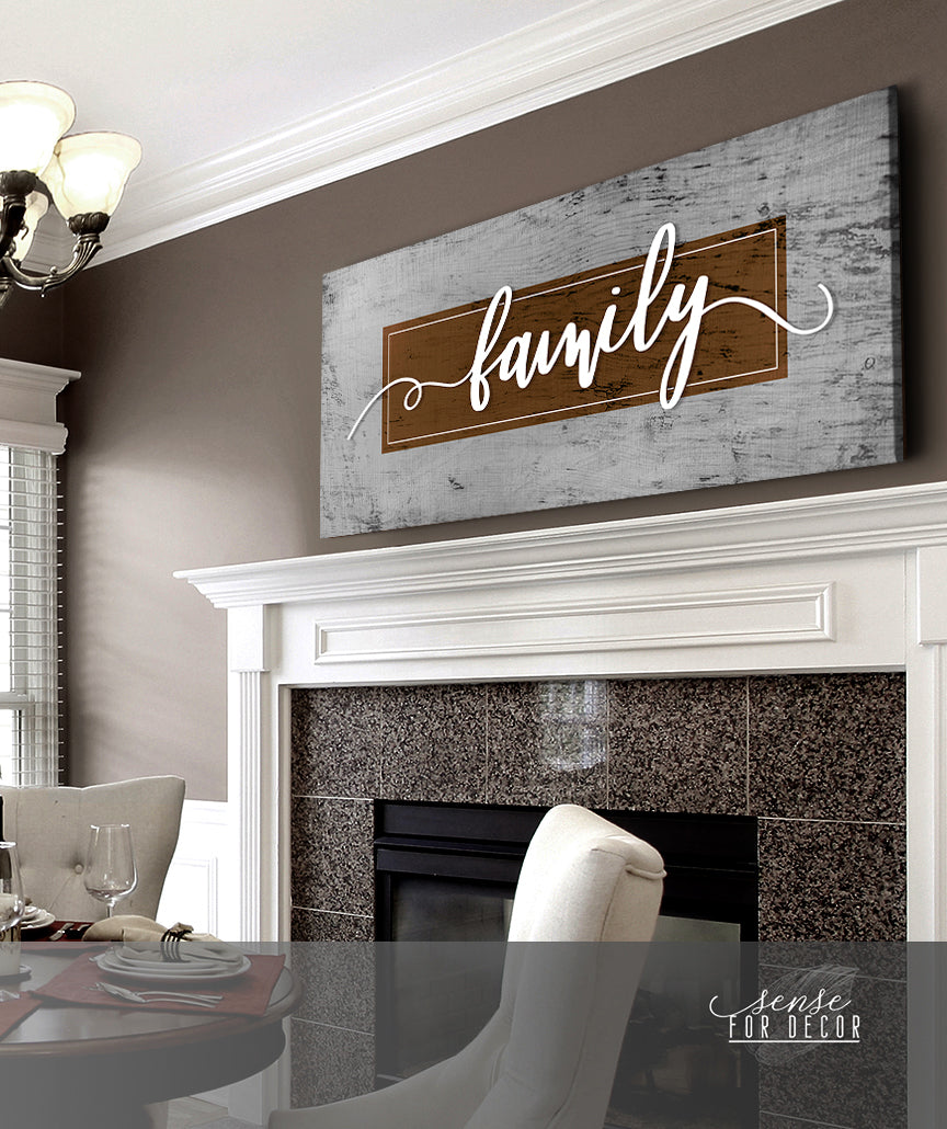 Family Word Sign V13: Ready-To-Hang Wood Frame Wall Art - Buy 2, Save 20%