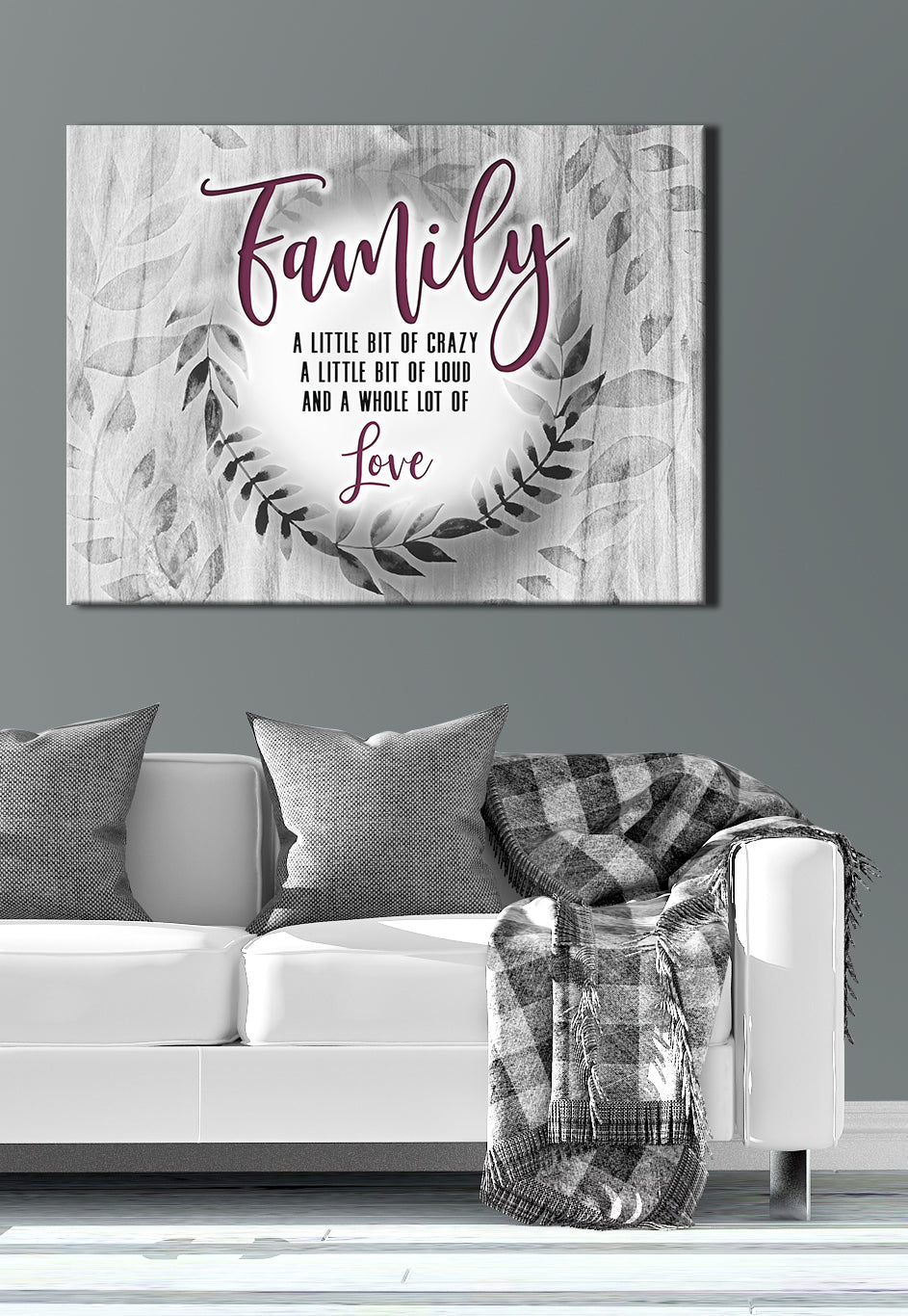 Limited Time Offer! Ready - To - Hang Wood - Framed Family Wall Art with a Touch of Crazy V3
