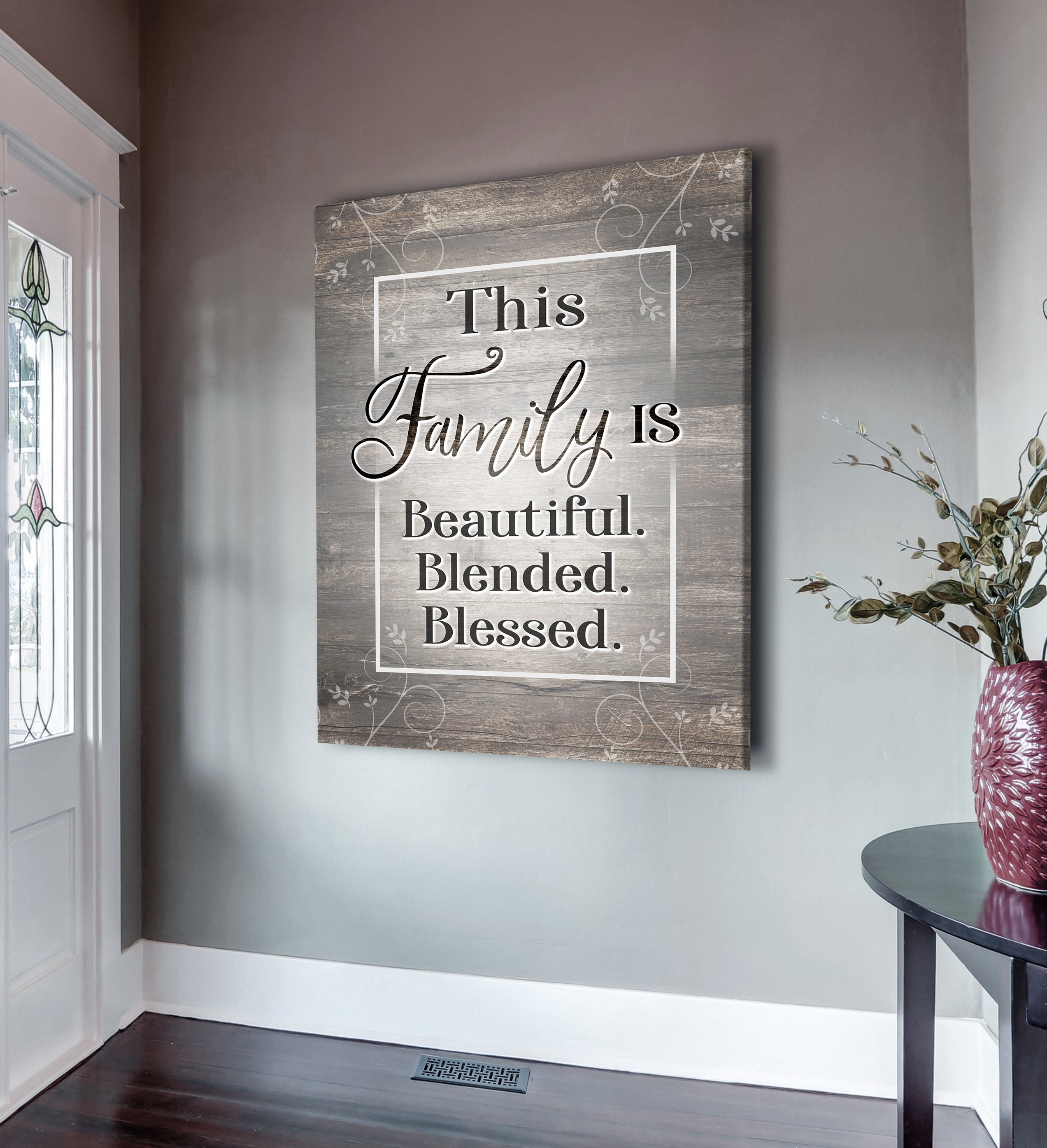 Exclusive Family Wall Art: Beautiful, Blended & Blessed Wood Frame Ready-to-Hang - Buy 2 Save 20%