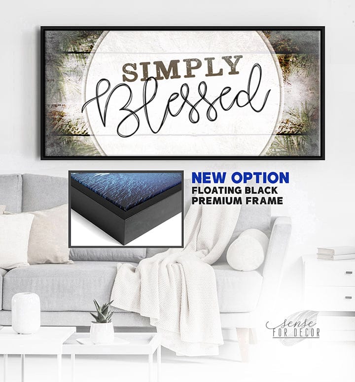 Hot Deal! Christian Simply Blessed V11 Wood Frame Wall Art (Ready To Hang)