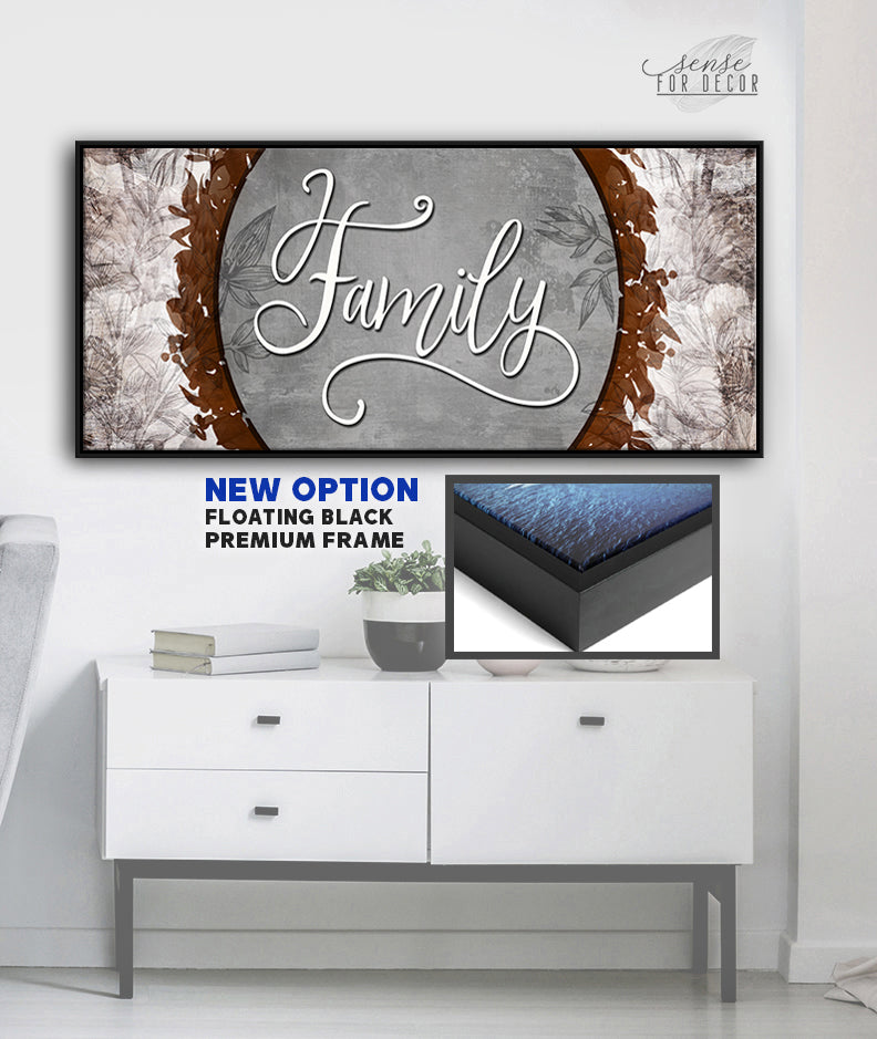 Hot Deal! Family Word Sign V11 Wood Frame Wall Art Ready To Hang