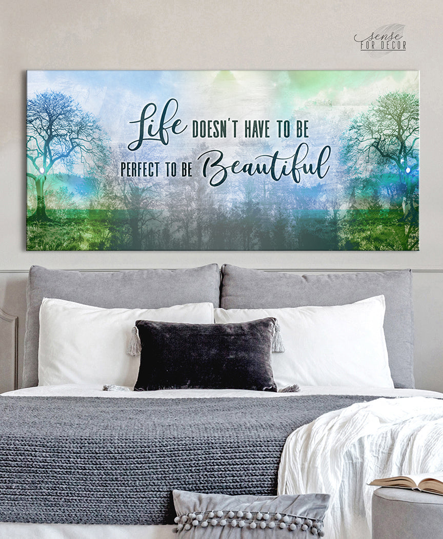 High - quality Family Wall Art: Life Needn't Be Perfect to Be Beautiful V3
