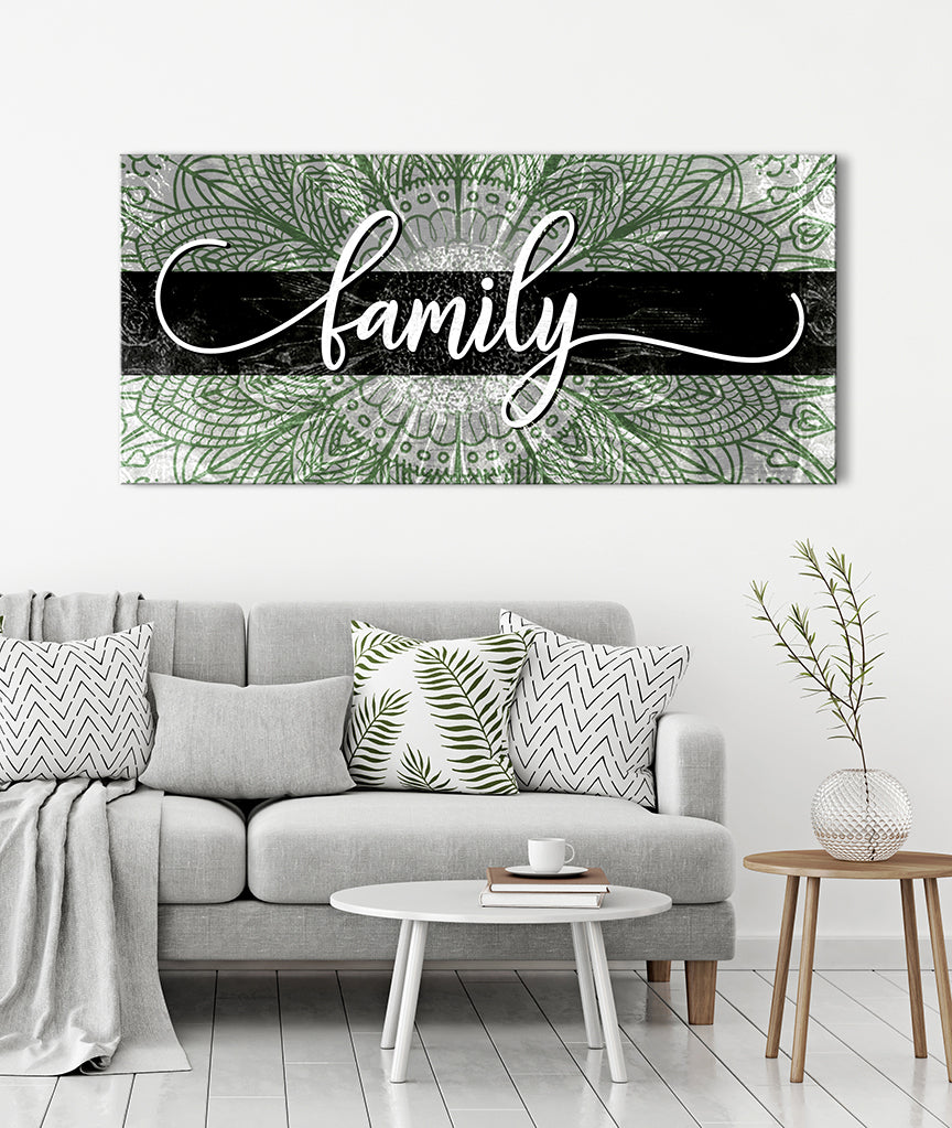 Boho Family Word Sign Wall Art - Wood Frame, Ready to Hang! Buy 2, Save 20%