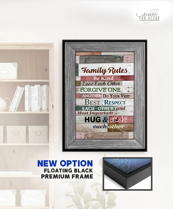 Hot Deal! Ready-to-Hang Sweet Family Saying Home Wall Art with Wood Frame