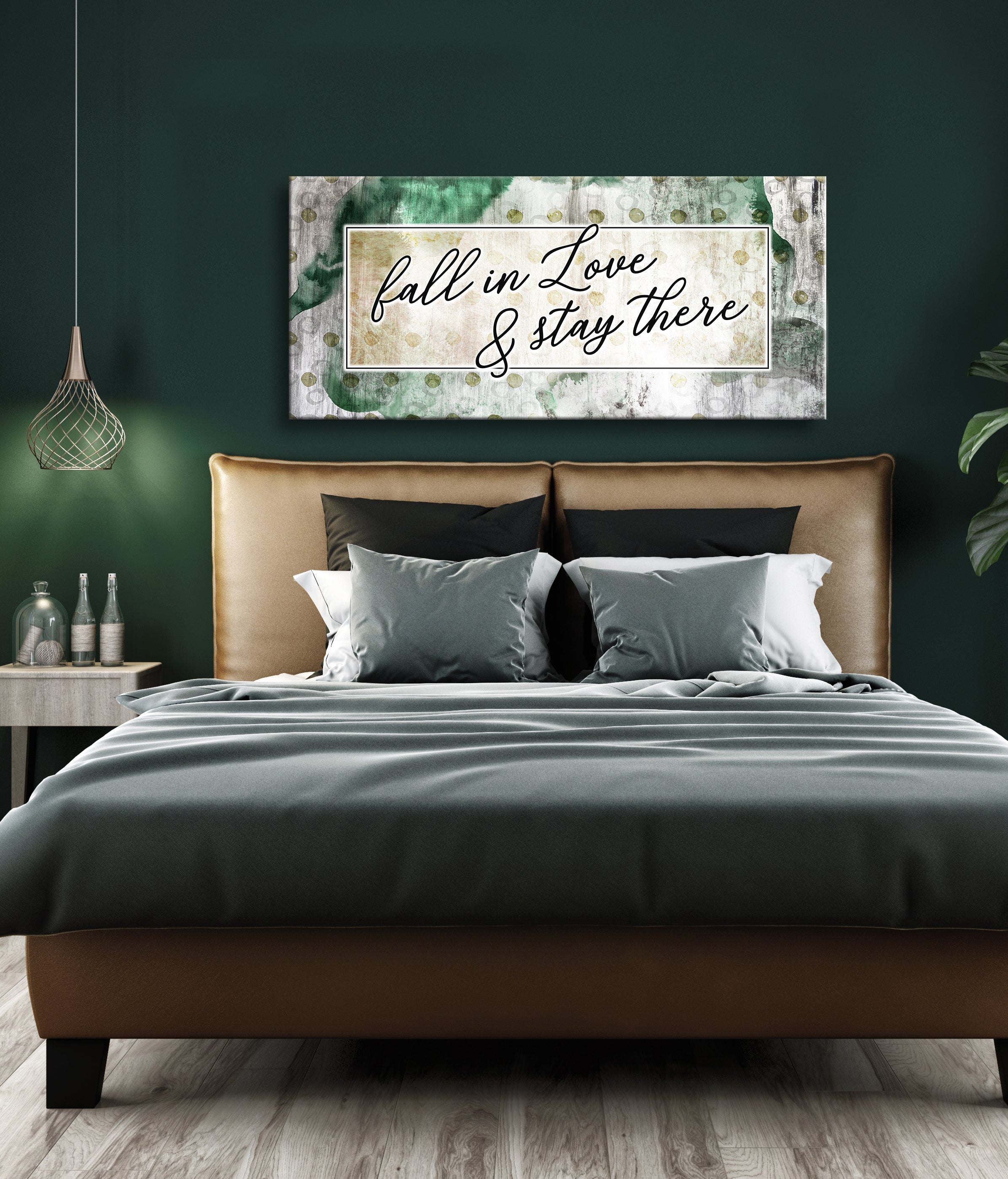 High - Quality Couples Fall - In - Love Wall Art with Wood Frame, Ready to Hang