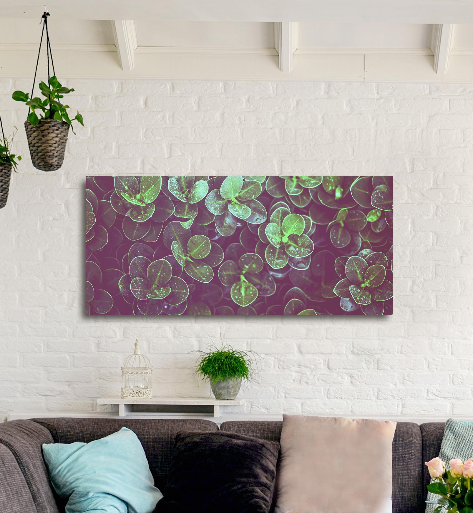 Ready-to-Hang Foliage Texture Nature Wall Art with Wood Frame
