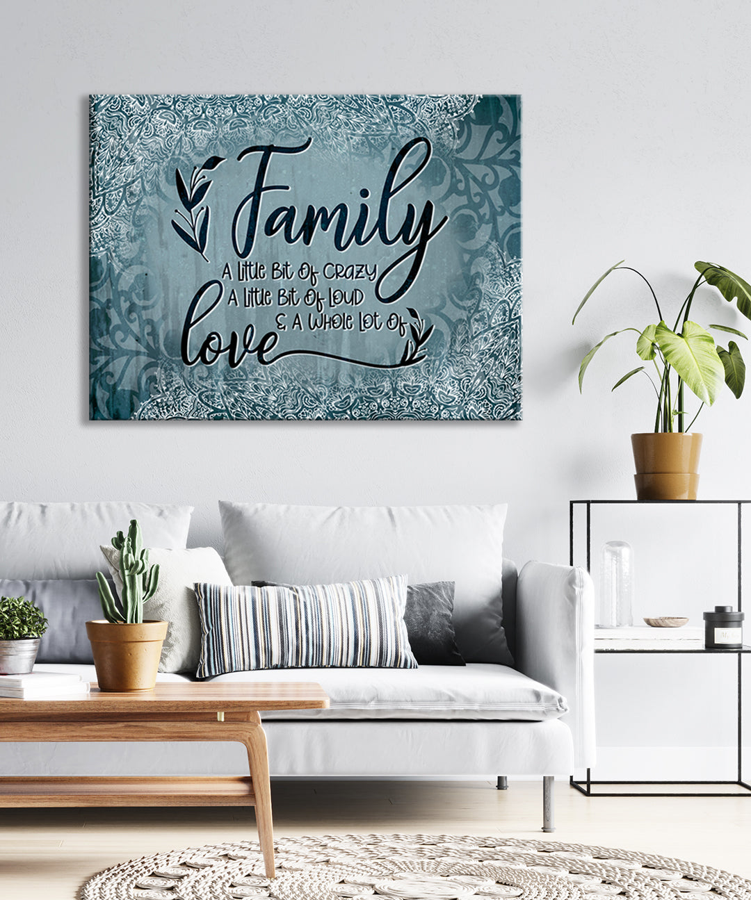 Exclusive Family Wall Art V12: A Bit of Crazy in Wood Frame, Ready to Hang! Buy 2 Save 20%