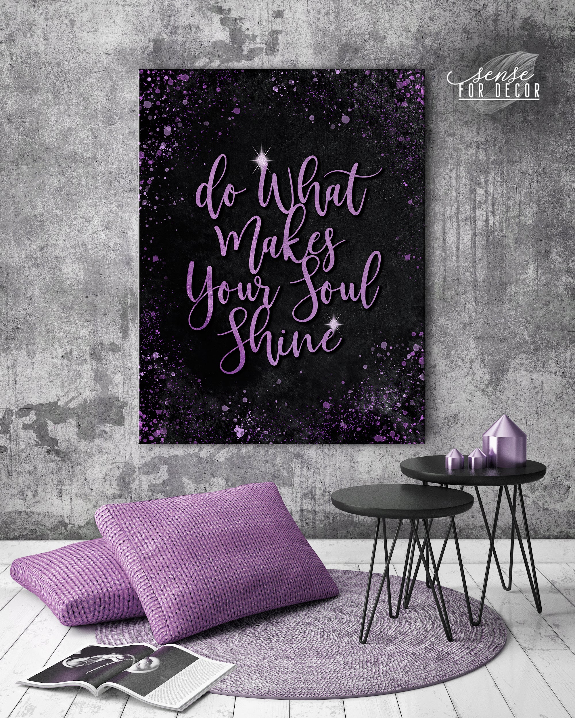 Inspire Wall Art: Do What Makes Your Soul Shine - Wood Frame, Ready to Hang! Buy 2 Save 20%