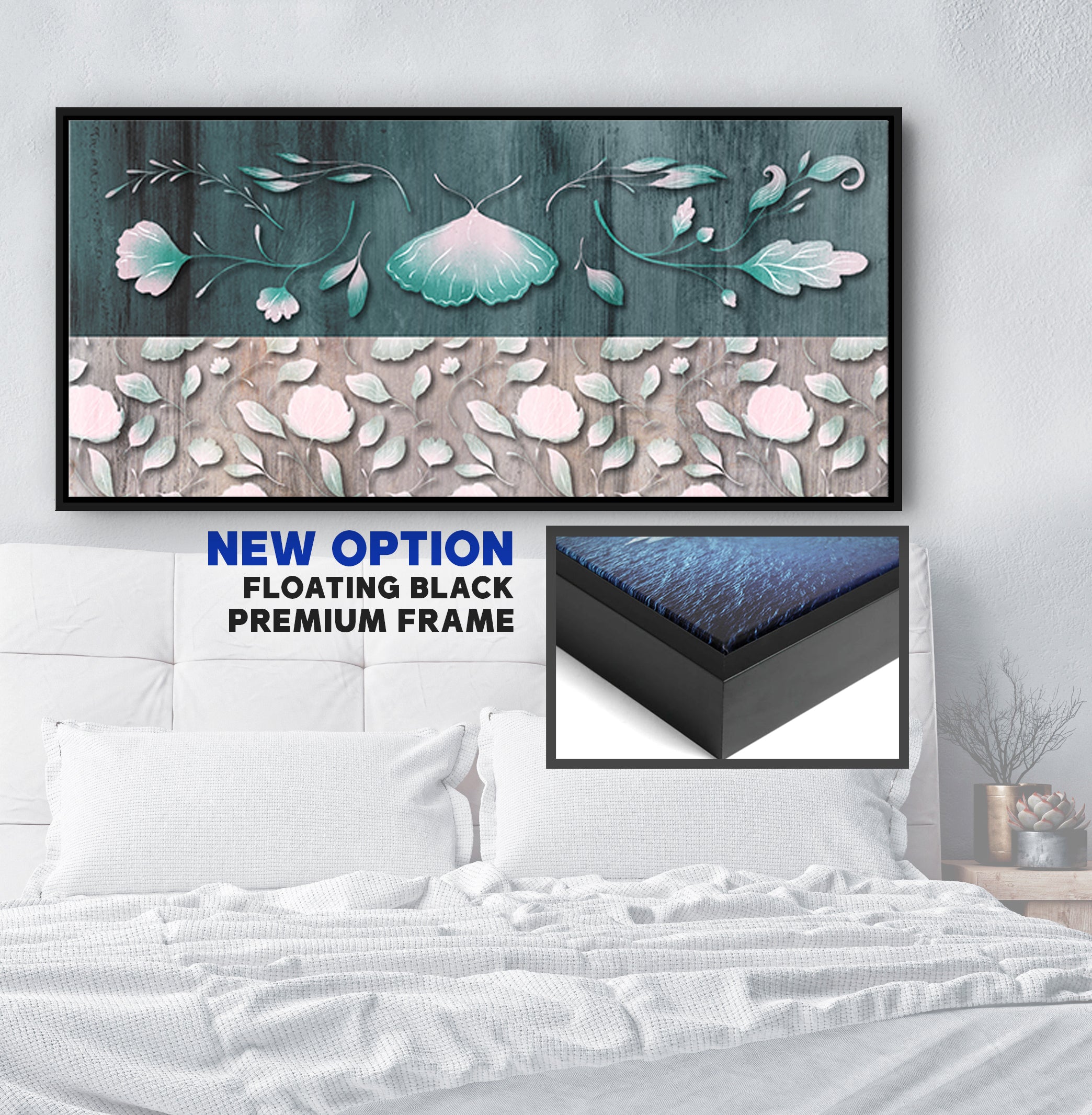 Hot Deal! High - Quality Wood - Framed Butterfly Flower Wall Art Ready to Hang for Your Home